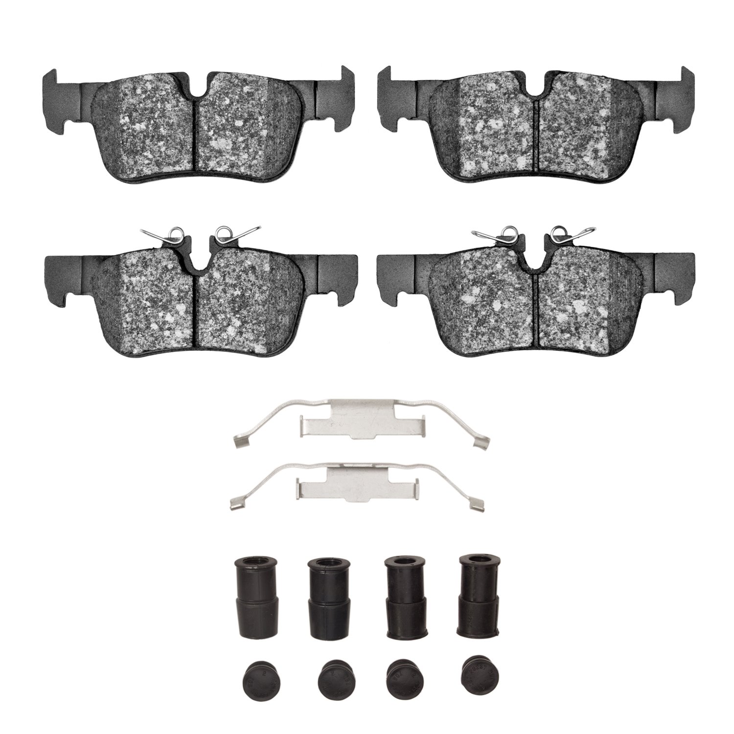 Optimum OE Brake Pads & Hardware Kit, 2015-2019 Fits Multiple Makes/Models, Position: Rear