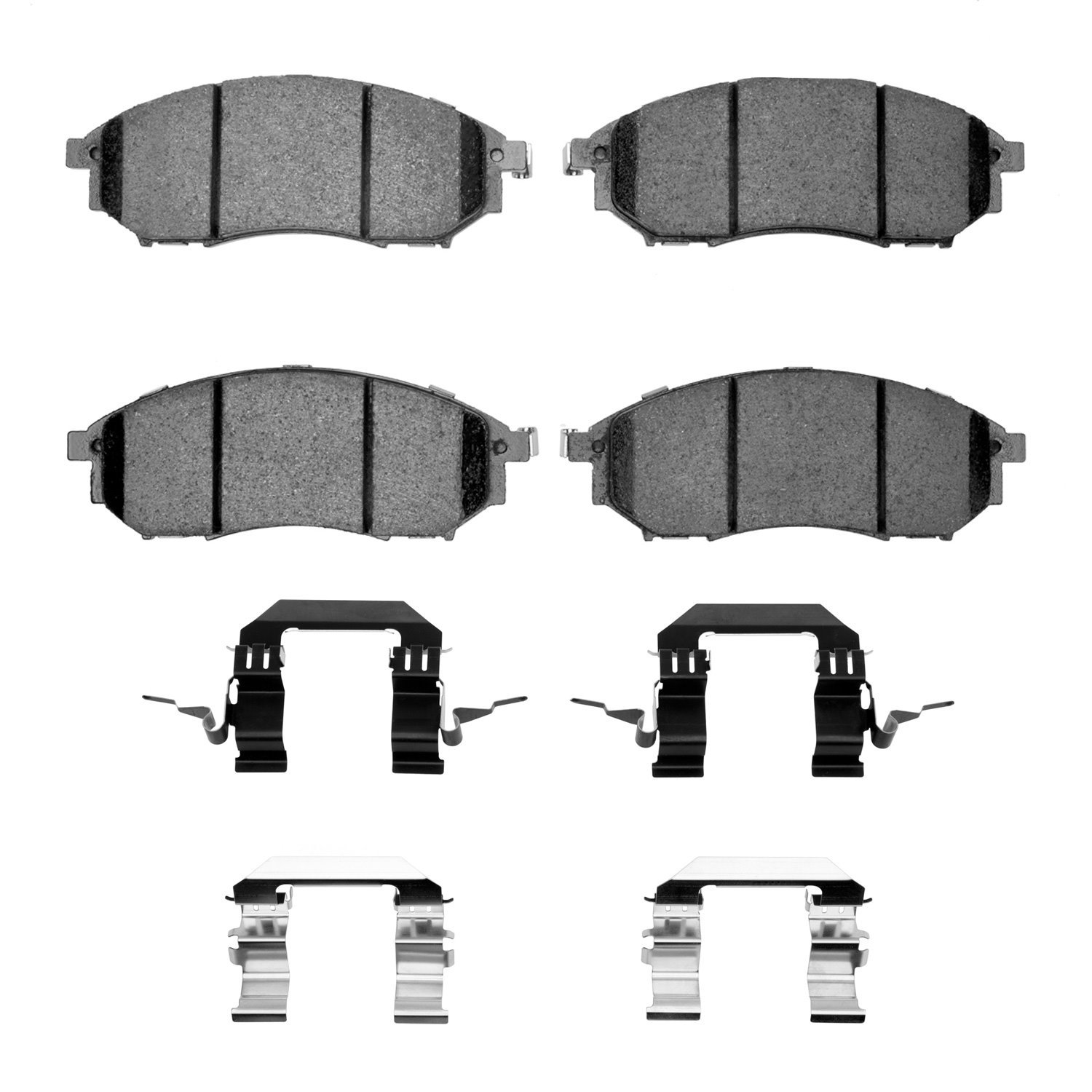 Euro Ceramic Brake Pads & Hardware Kit, 2002-2020 Fits Multiple Makes/Models, Position: Front