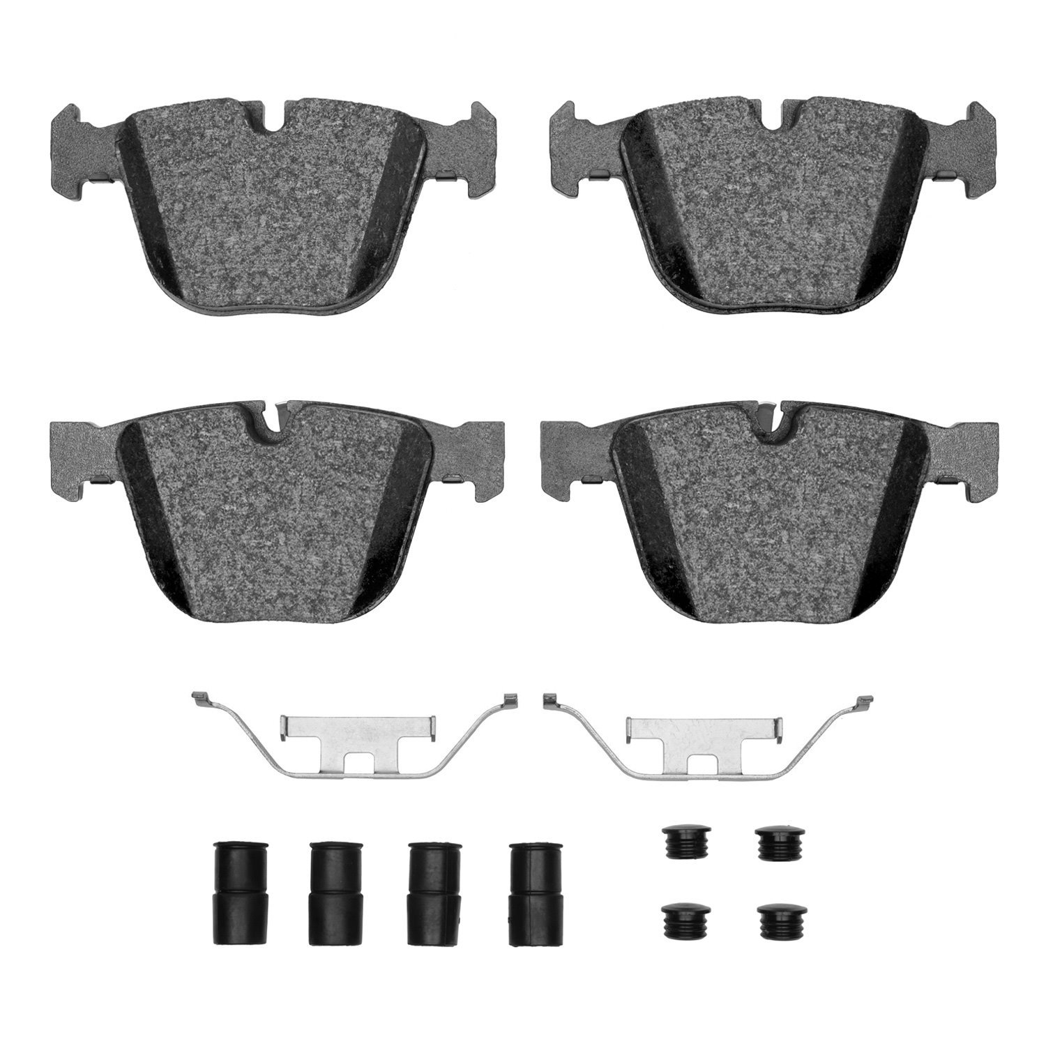 Euro Ceramic Brake Pads & Hardware Kit, 2009-2017 BMW, Position: Rear