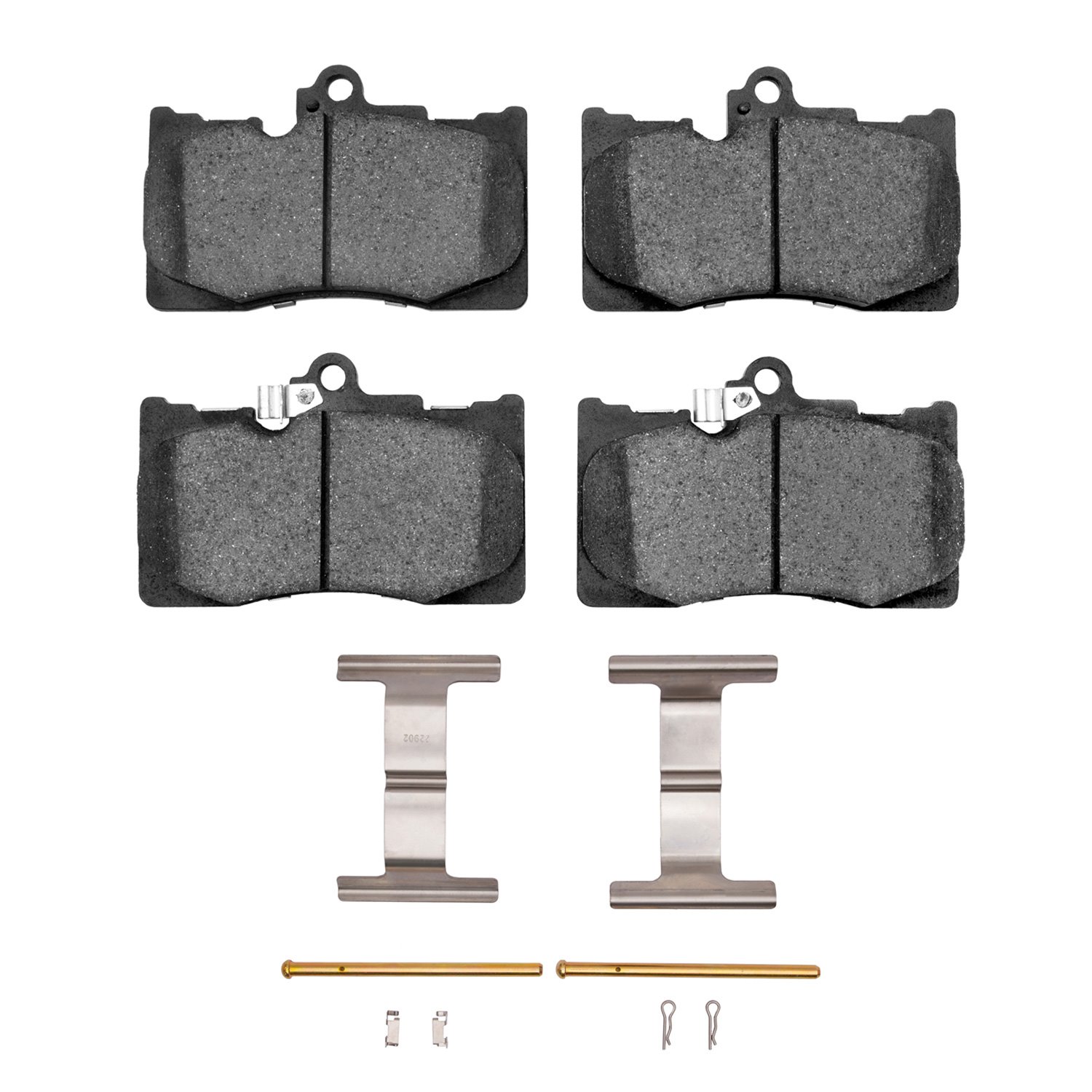 Euro Ceramic Brake Pads & Hardware Kit, Fits Select Lexus/Toyota/Scion, Position: Front