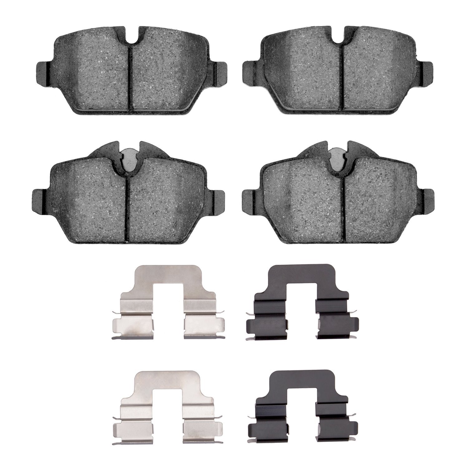 Euro Ceramic Brake Pads & Hardware Kit, 2005-2016 Fits Multiple Makes/Models, Position: Rear