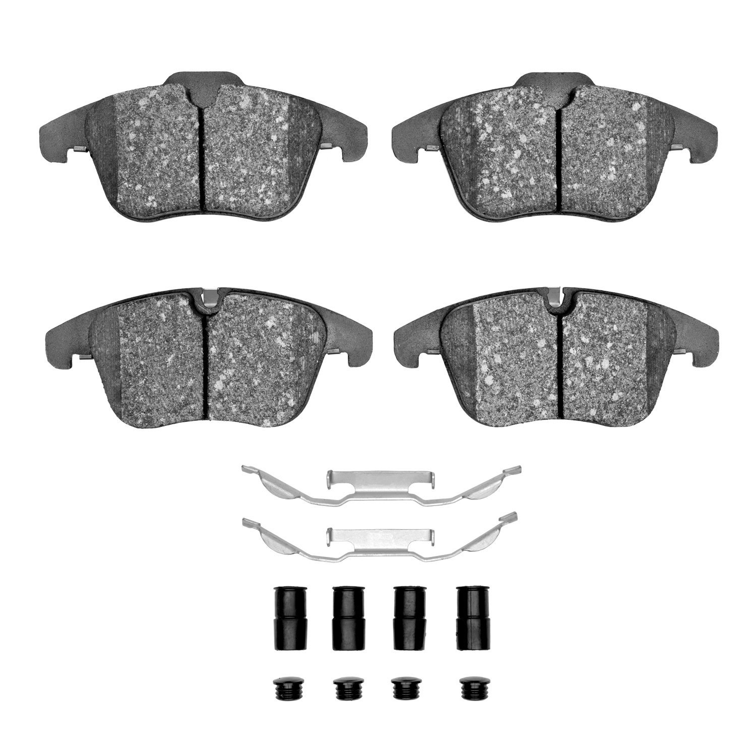 Euro Ceramic Brake Pads & Hardware Kit, 2006-2018 Fits Multiple Makes/Models, Position: Front