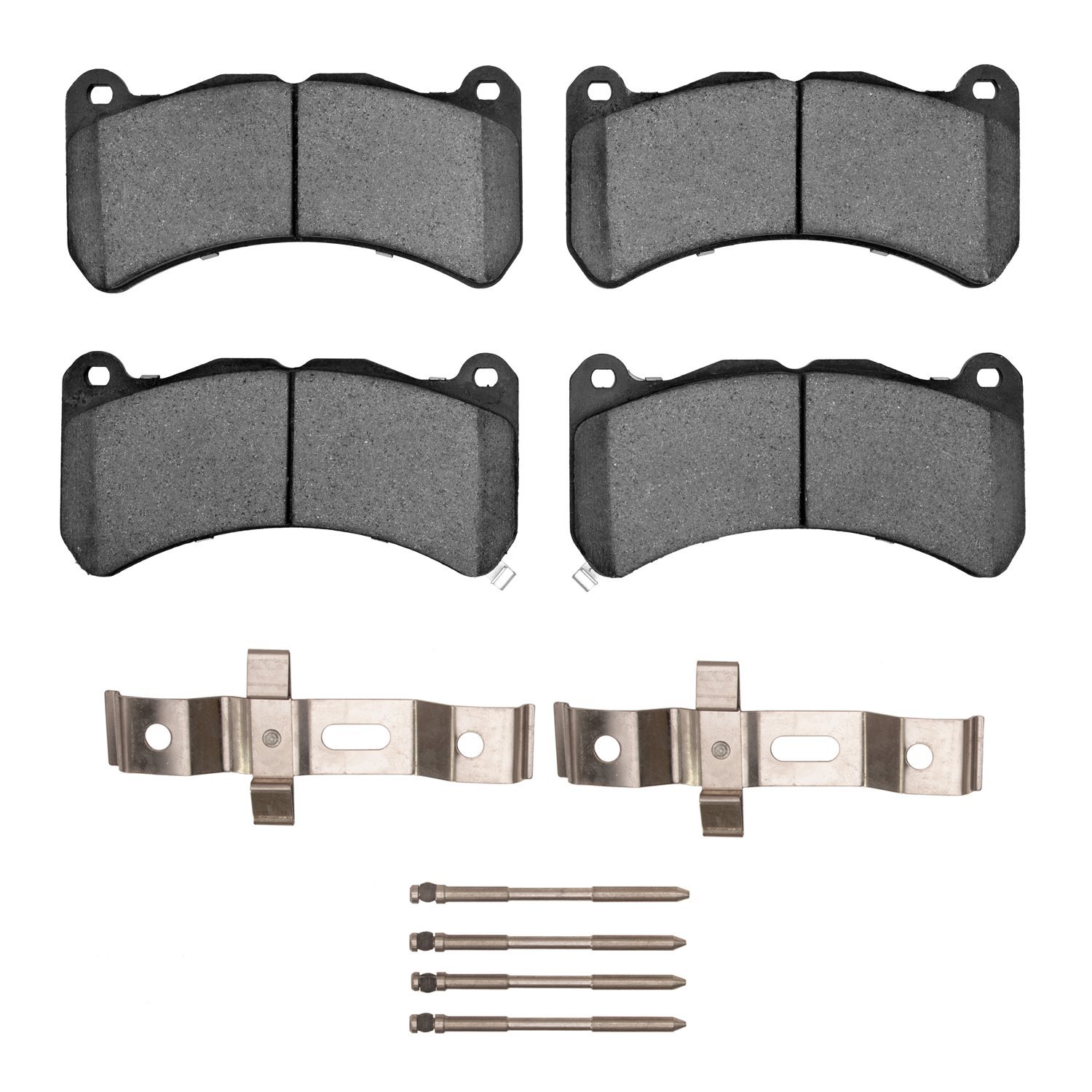 Euro Ceramic Brake Pads & Hardware Kit, 2008-2021 Fits Multiple Makes/Models, Position: Front
