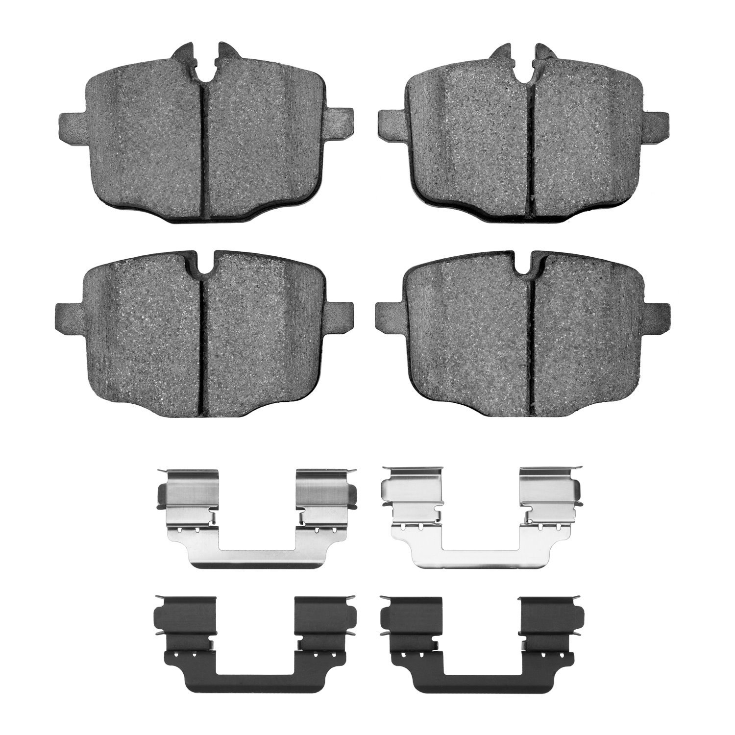 Euro Ceramic Brake Pads & Hardware Kit, 2011-2019 BMW, Position: Rear