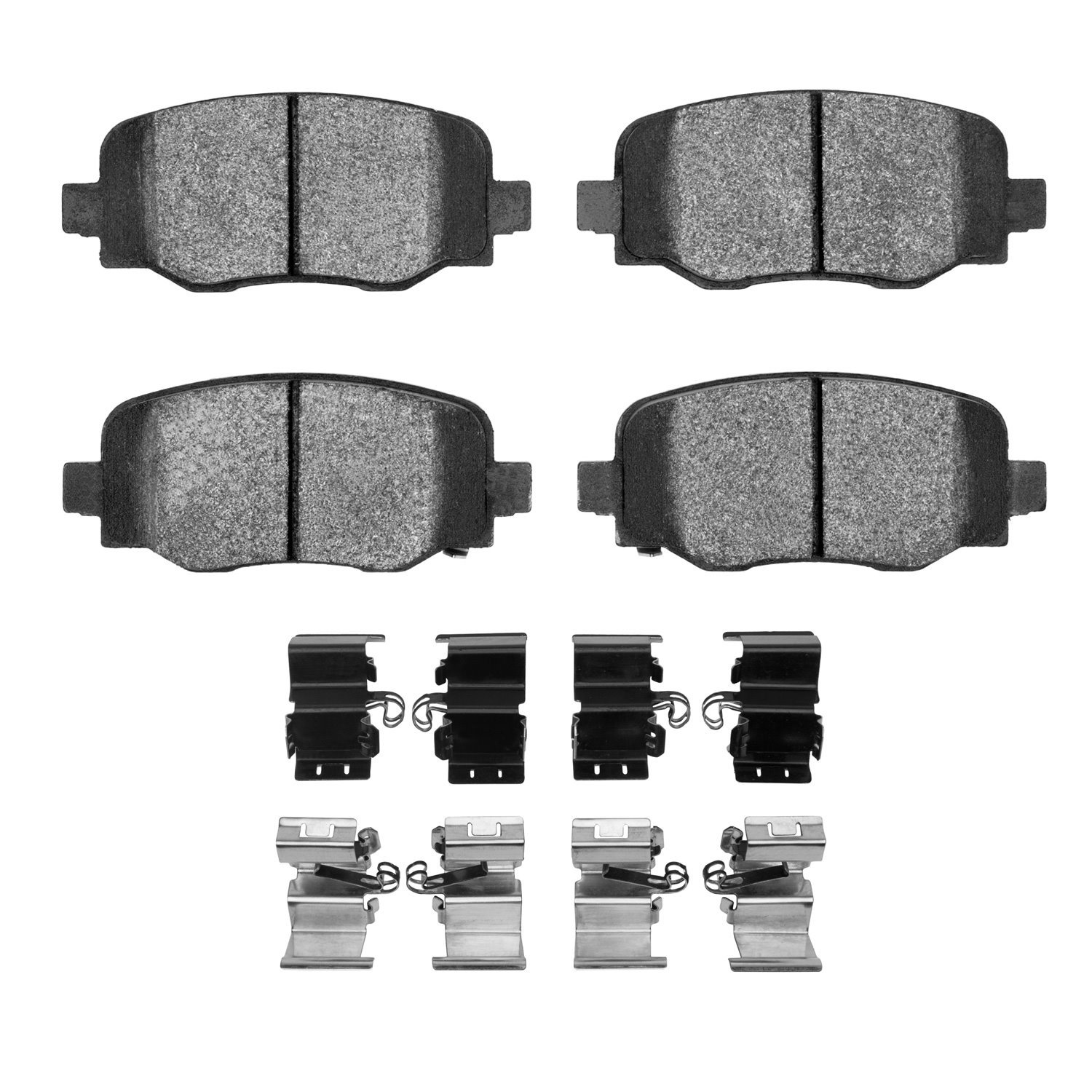 Euro Ceramic Brake Pads & Hardware Kit, Fits Select Mopar, Position: Rear