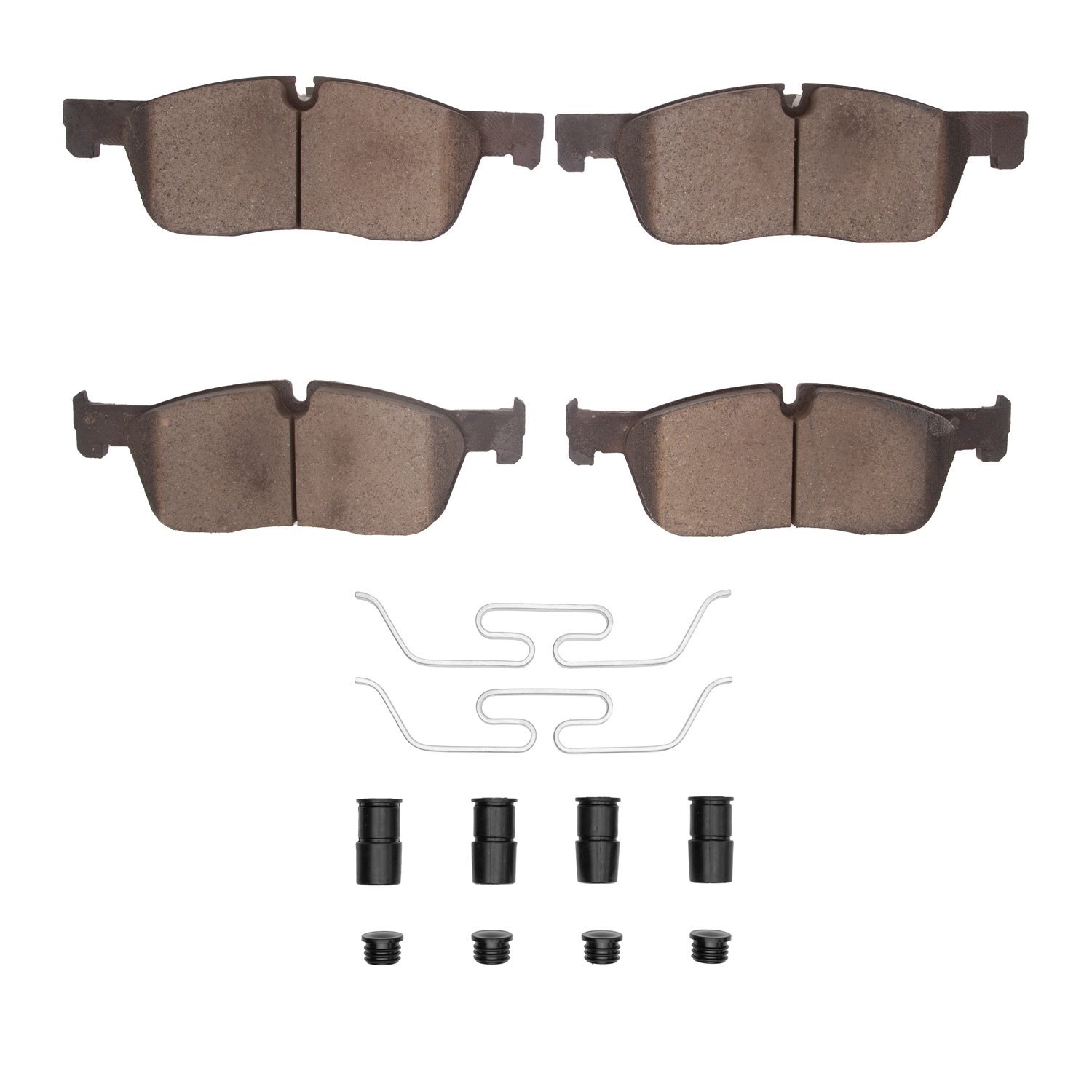 Euro Ceramic Brake Pads & Hardware Kit, 2015-2019 Fits Multiple Makes/Models, Position: Front