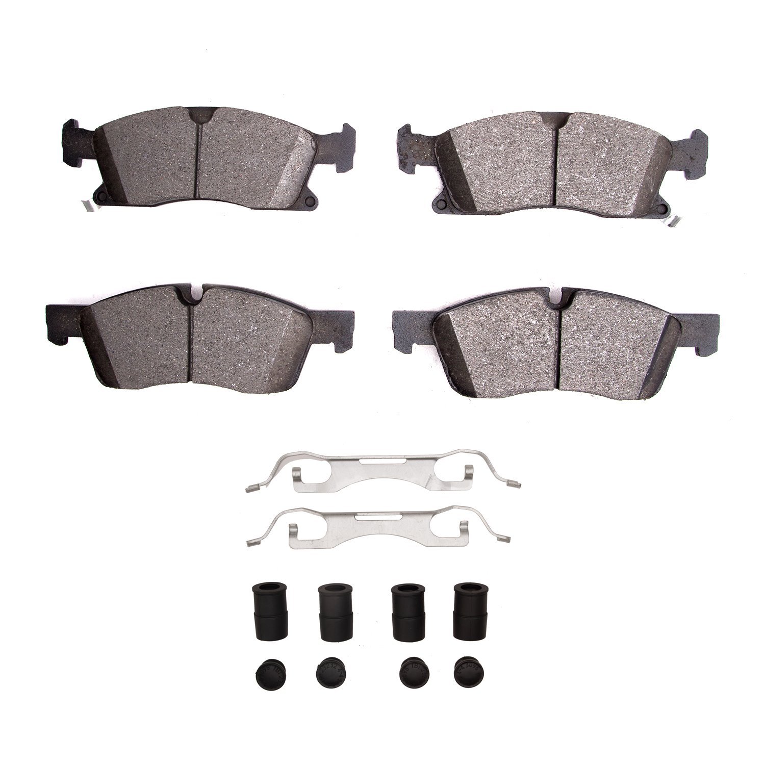 Euro Ceramic Brake Pads & Hardware Kit, Fits Select Fits Multiple Makes/Models, Position: Front
