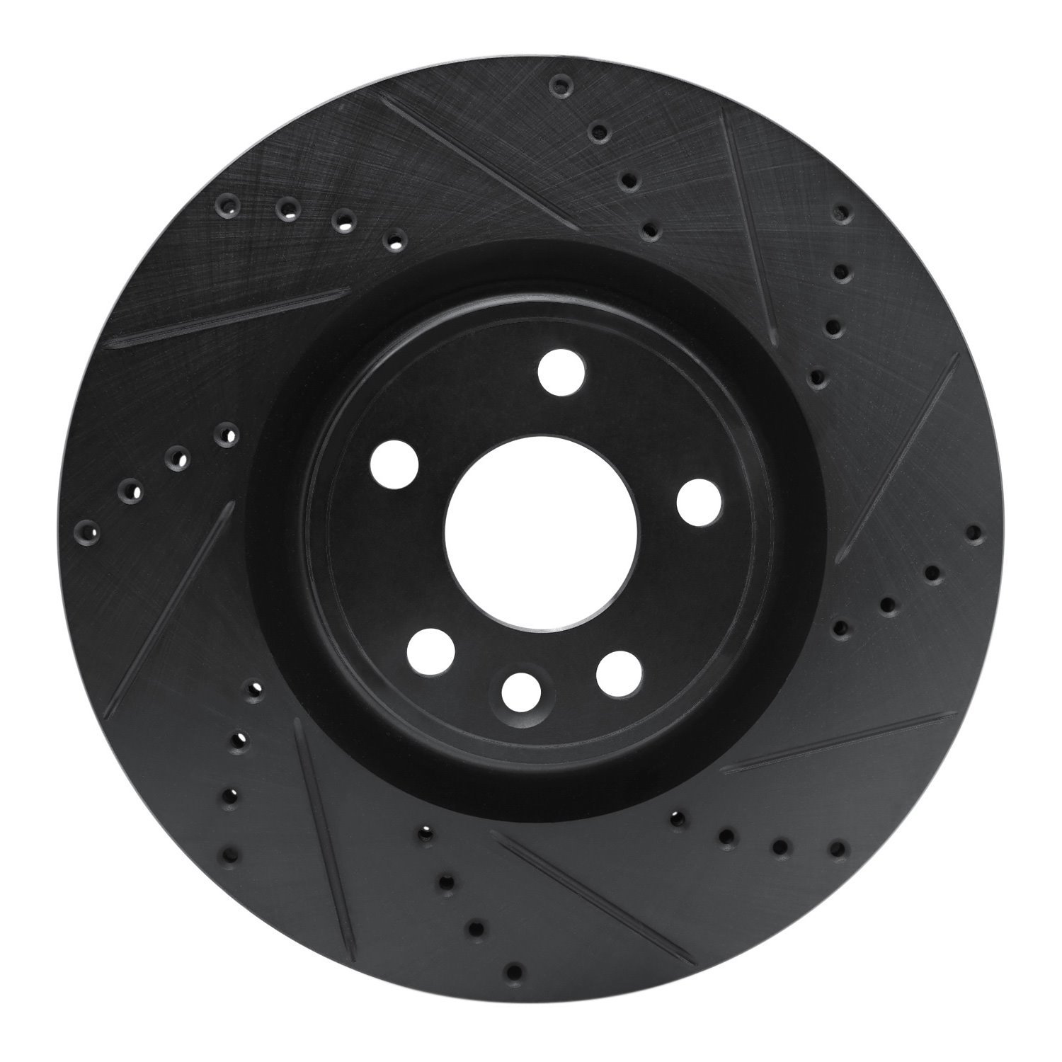 E-Line Drilled & Slotted Black Brake Rotor, 2020-2020 Fits Multiple Makes/Models, Position: Front Right