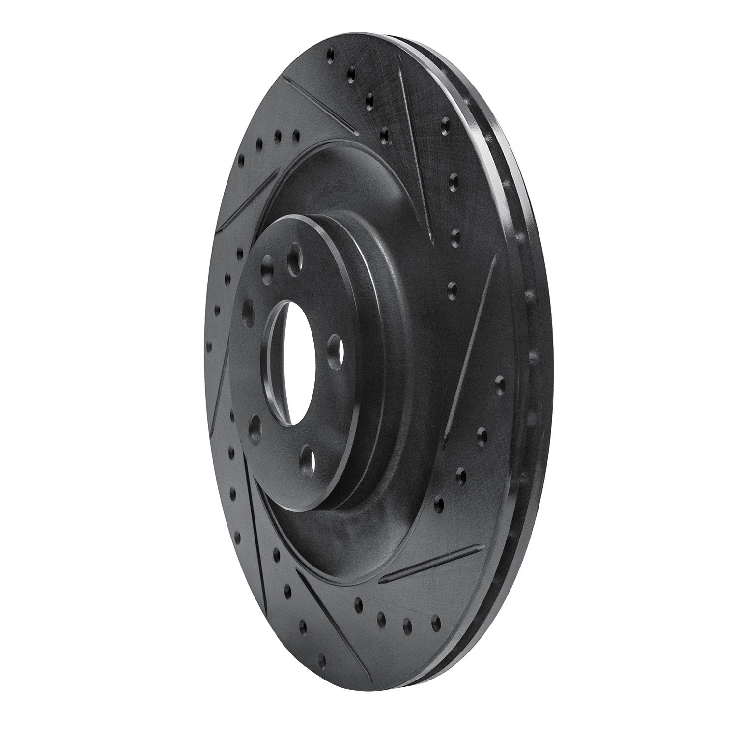 E-Line Drilled & Slotted Black Brake Rotor, Fits Select Fits Multiple Makes/Models, Position: Rear Right