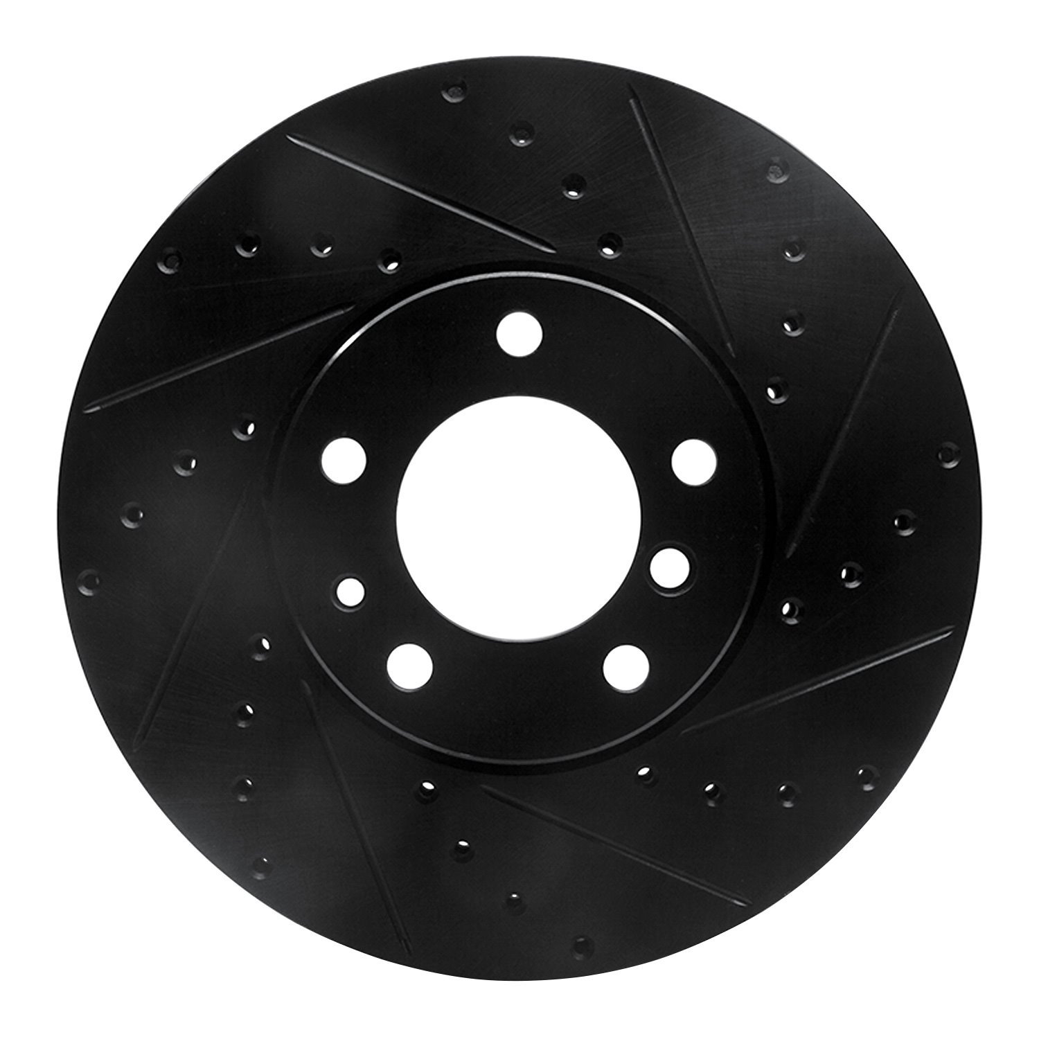 E-Line Drilled & Slotted Black Brake Rotor, 1991-2001