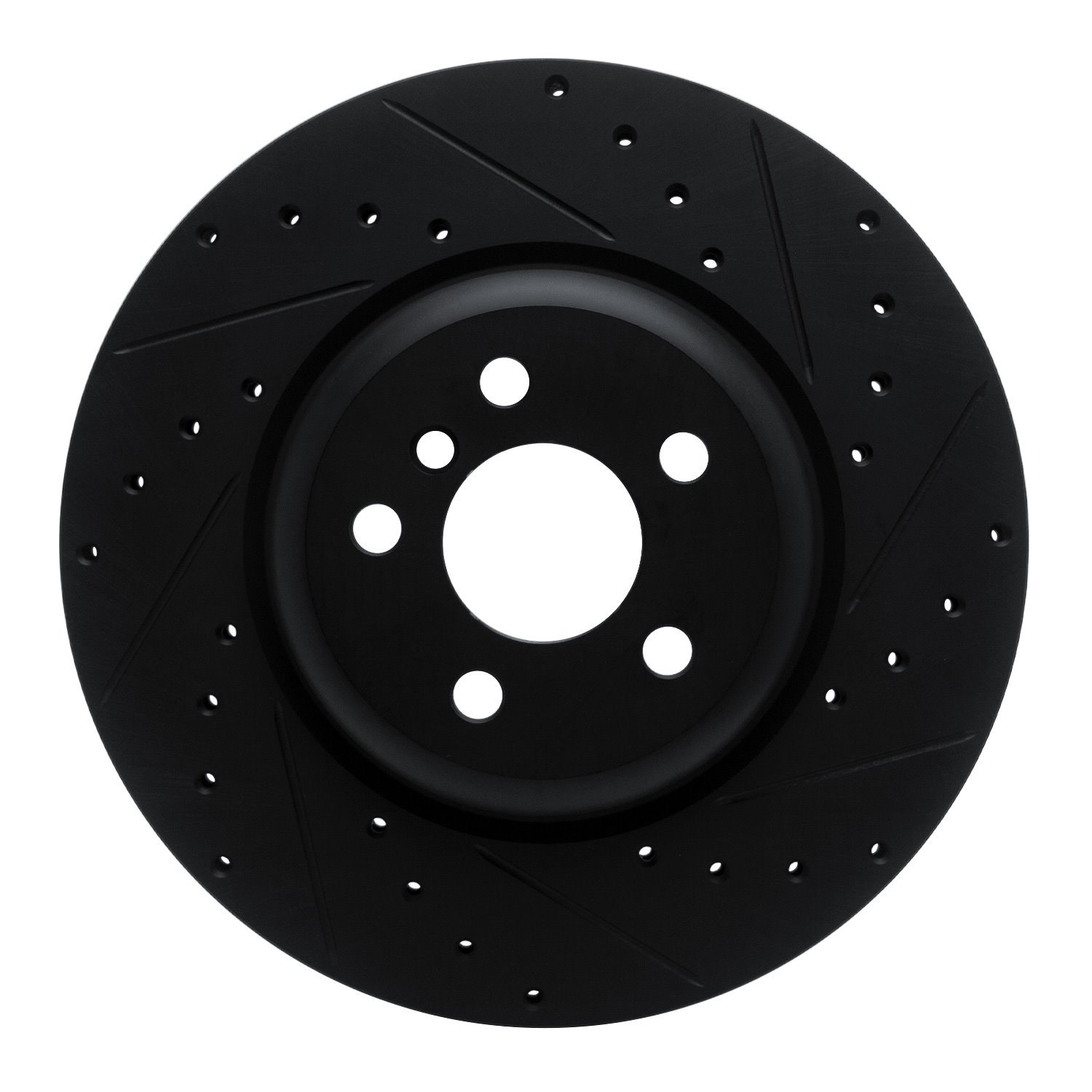 E-Line Drilled & Slotted Black Brake Rotor, Fits Select Fits Multiple Makes/Models, Position: Rear Right