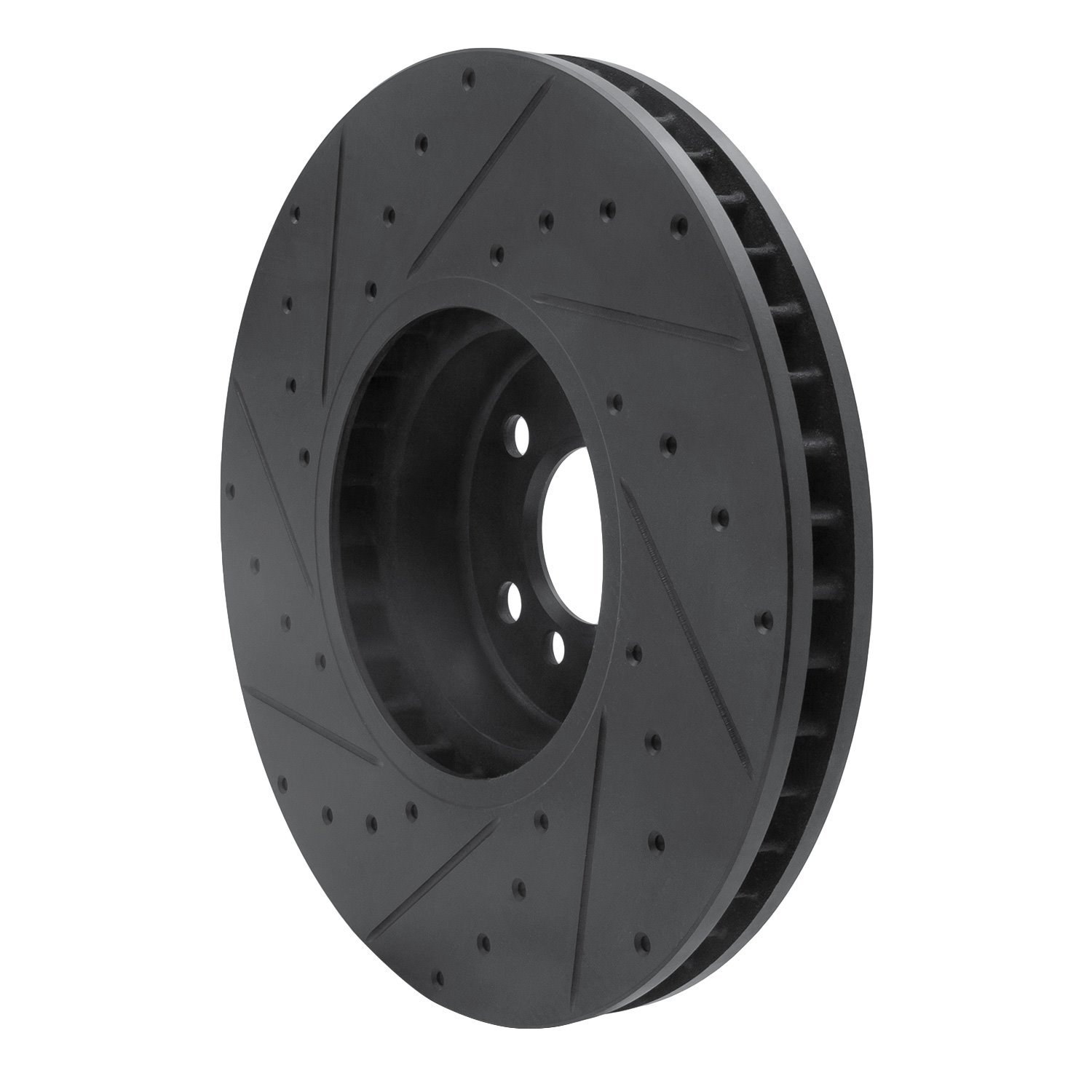 E-Line Drilled & Slotted Black Brake Rotor, Fits Select Fits Multiple Makes/Models, Position: Right Front