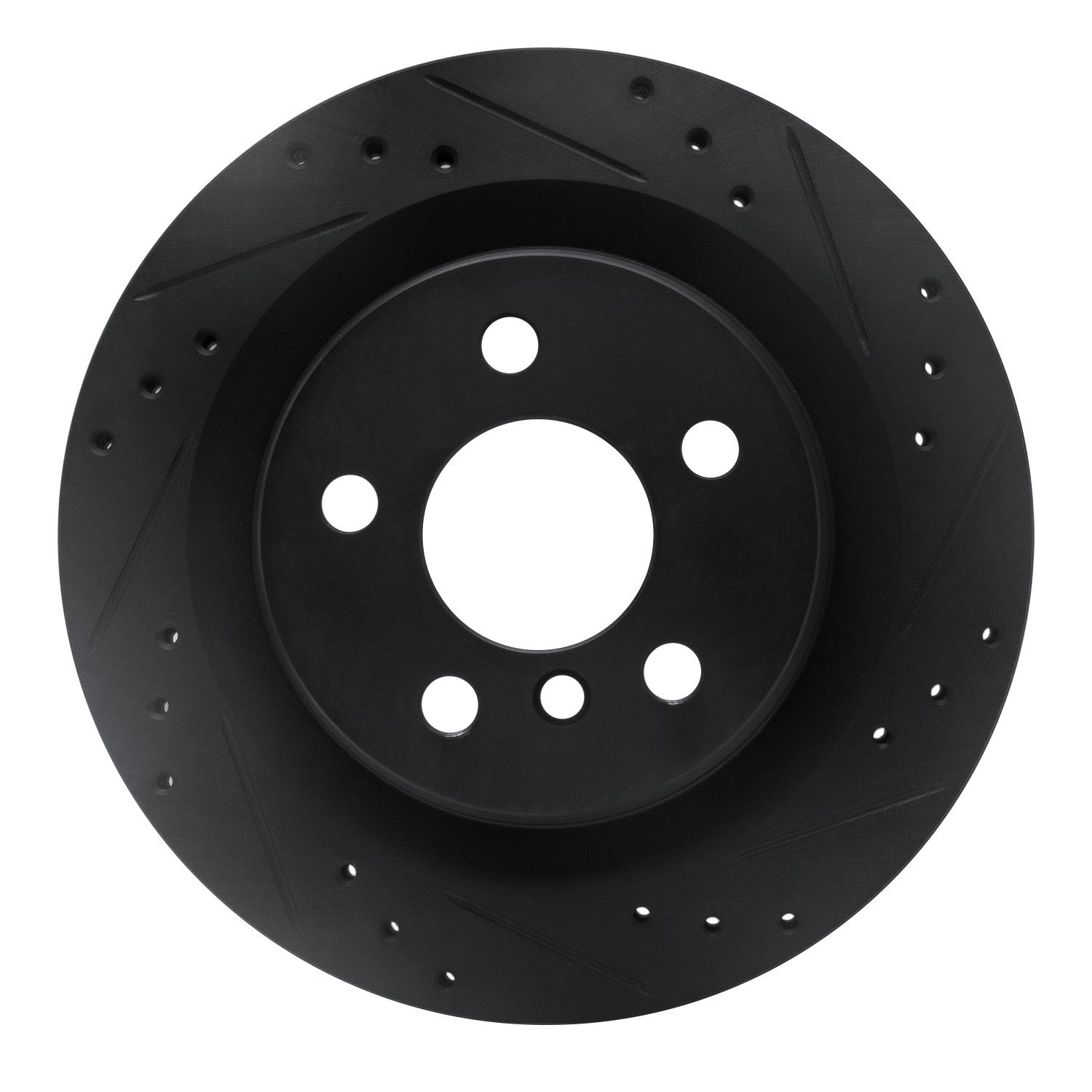 E-Line Drilled & Slotted Black Brake Rotor, Fits Select Fits Multiple Makes/Models, Position: Rear Right