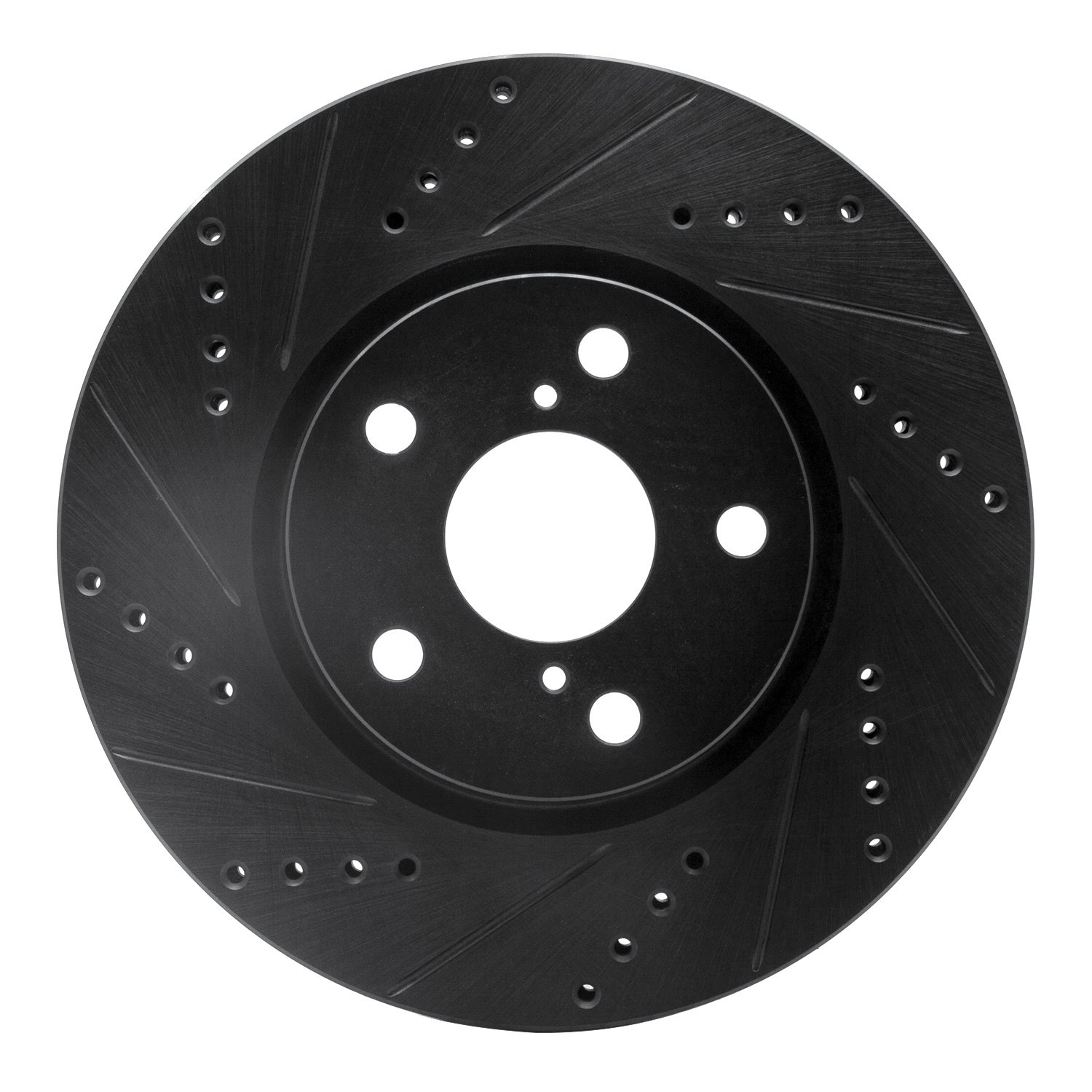 E-Line Drilled & Slotted Black Brake Rotor, Fits Select Fits Multiple Makes/Models, Position: Right Front