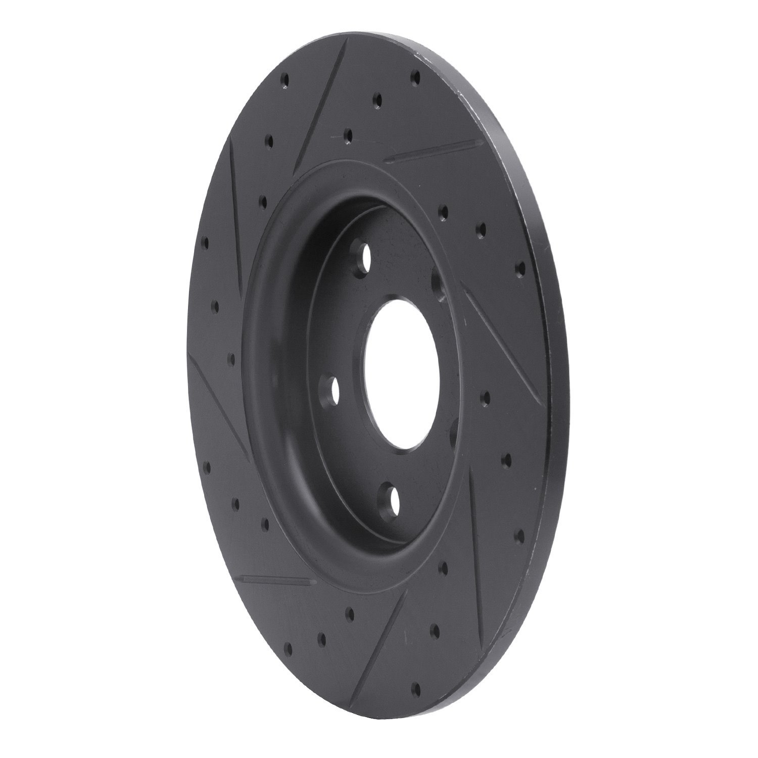 E-Line Drilled & Slotted Black Brake Rotor, 2012-2020 Fits Multiple Makes/Models, Position: Rear Right