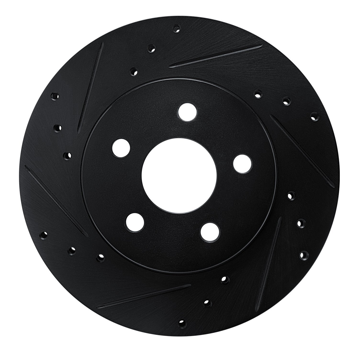 E-Line Drilled & Slotted Black Brake Rotor, 1982-1982 GM, Position: Front Left