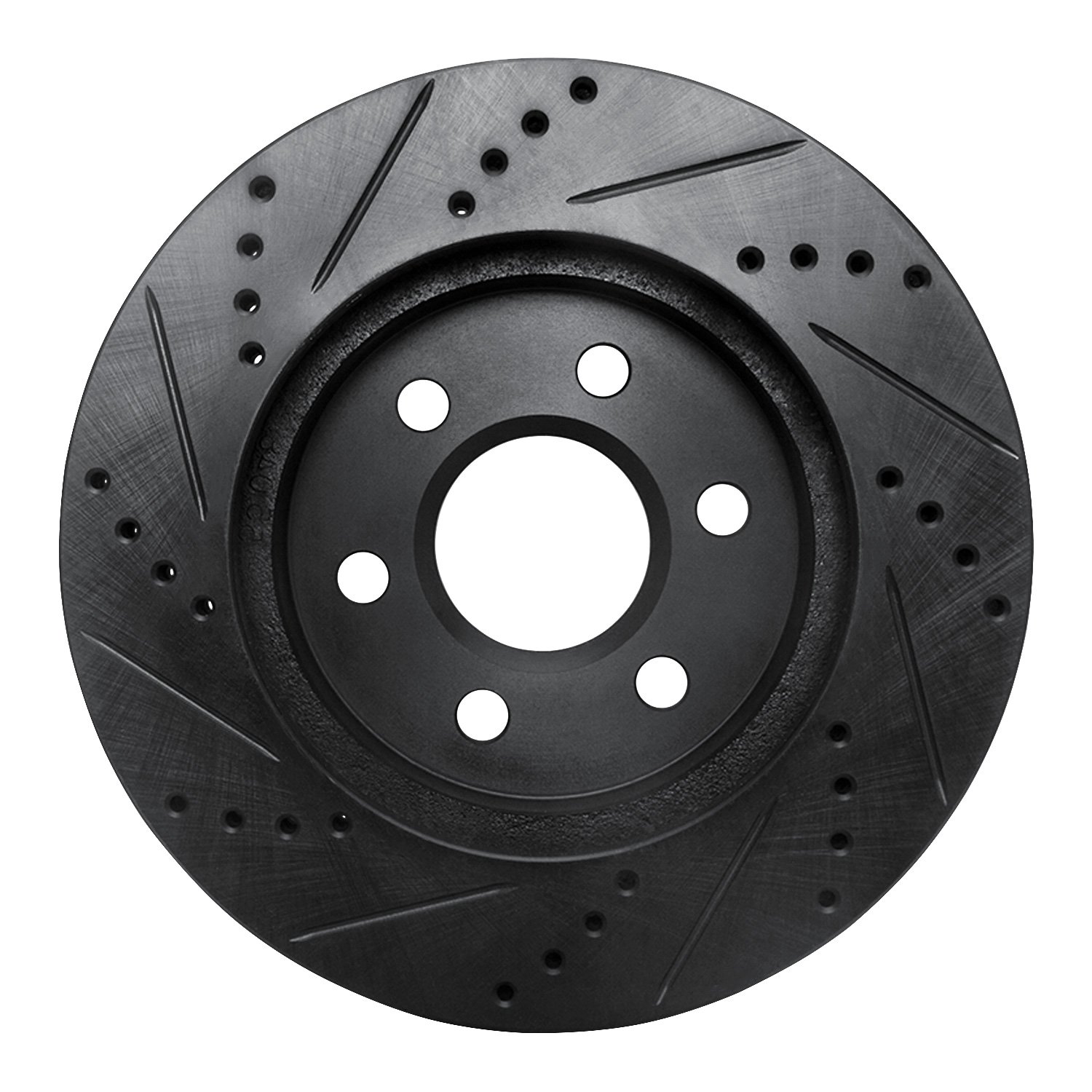 E-Line Drilled & Slotted Black Brake Rotor, 1998-1999 GM, Position: Front Right