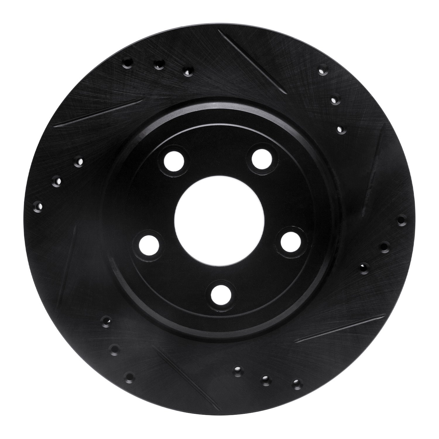 E-Line Drilled & Slotted Black Brake Rotor, 2000-2006 Fits Multiple Makes/Models, Position: Rear Right