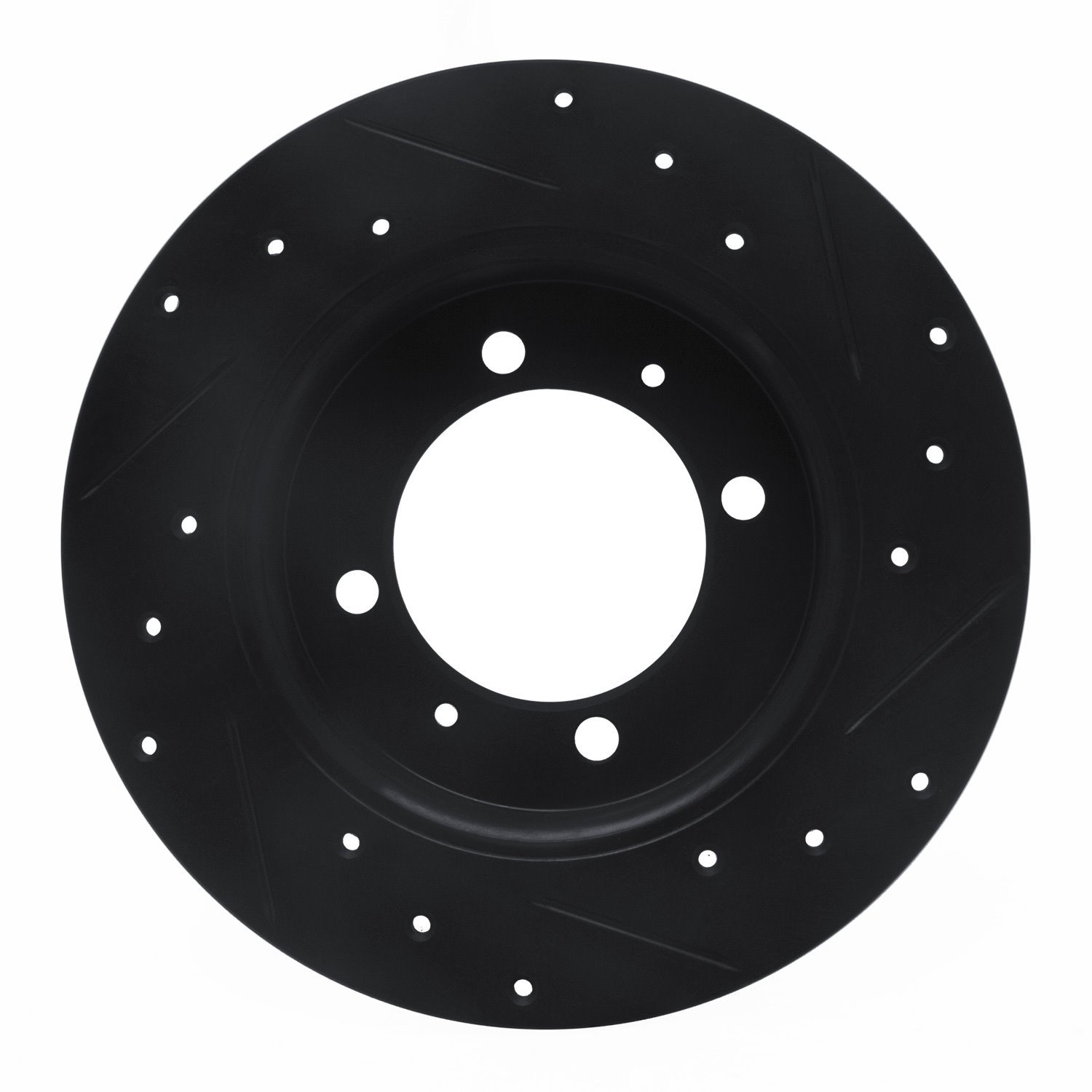 E-Line Drilled & Slotted Black Brake Rotor, 1988-1993 Fits Multiple Makes/Models, Position: Rear Left