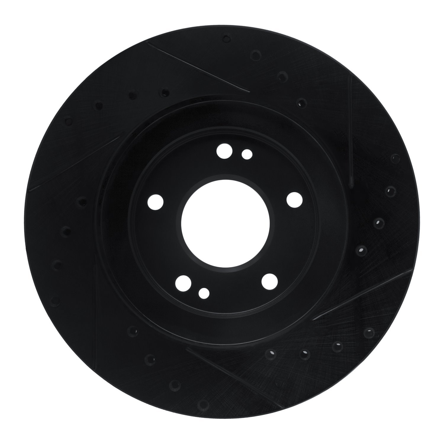 E-Line Drilled & Slotted Black Brake Rotor, 1991-1993 Fits Multiple Makes/Models, Position: Front Left