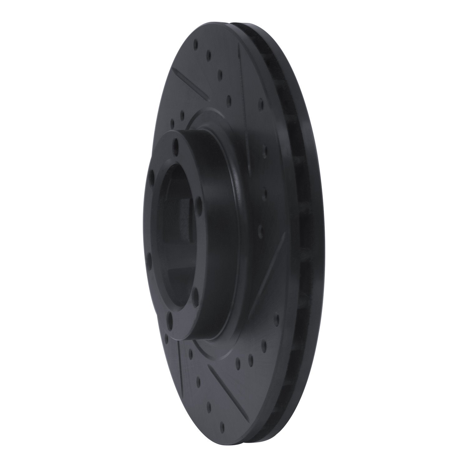 E-Line Drilled & Slotted Black Brake Rotor, 1987-1989 Fits Multiple Makes/Models, Position: Front Right