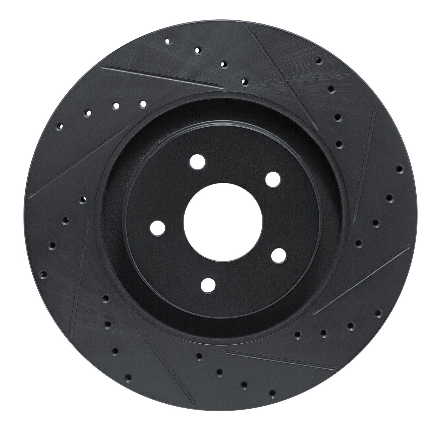 E-Line Drilled & Slotted Black Brake Rotor, Fits Select Fits Multiple Makes/Models, Position: Front Right