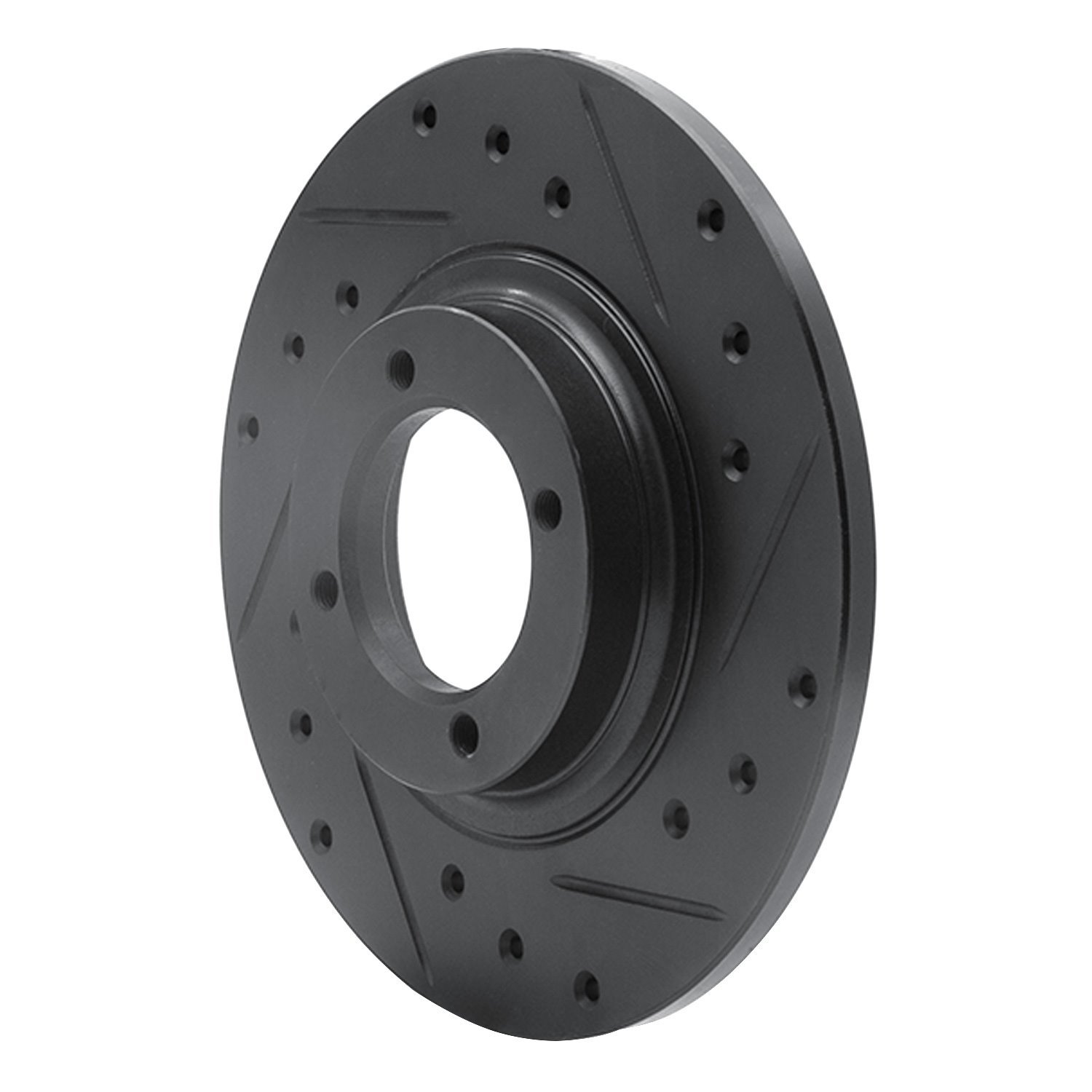 E-Line Drilled & Slotted Black Brake Rotor, 1981-1984 Lexus/Toyota/Scion, Position: Front Right