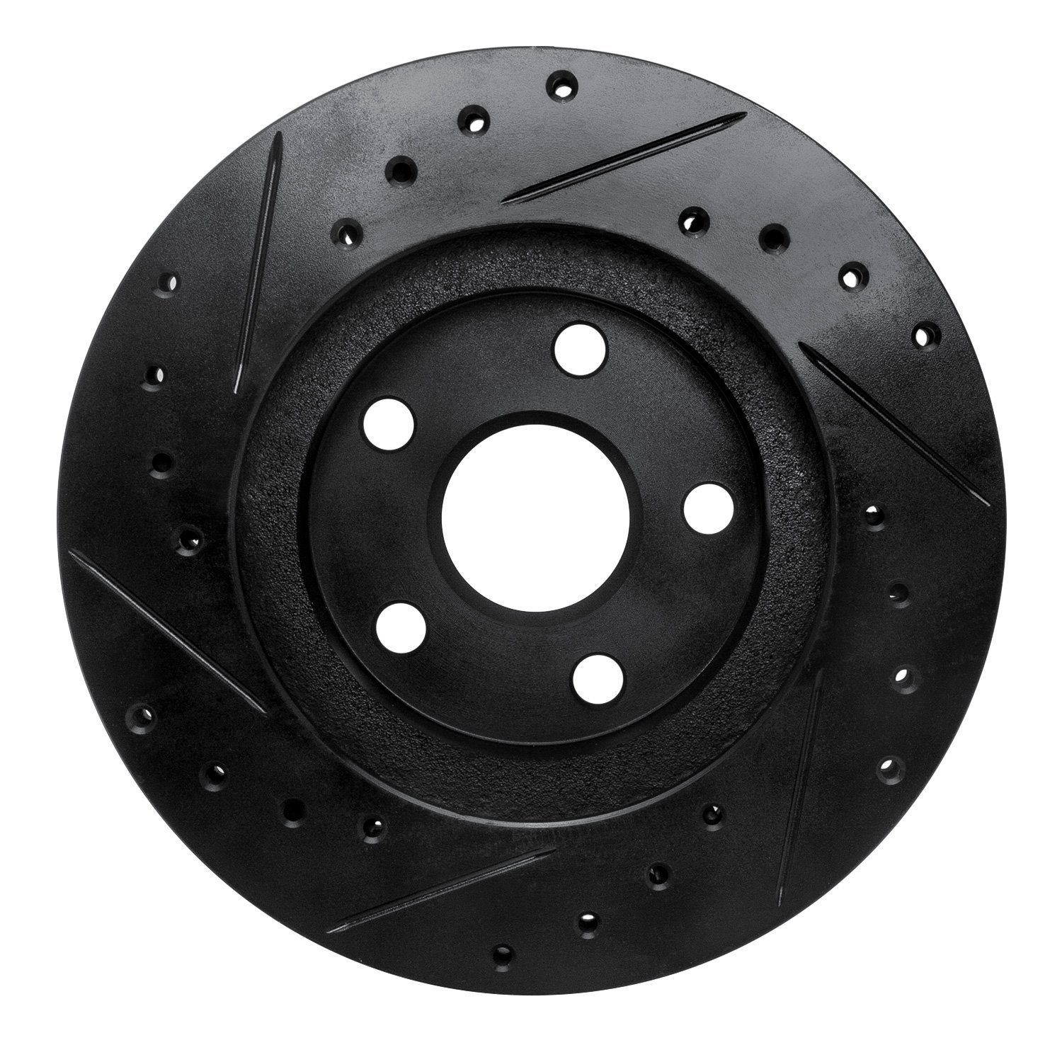 E-Line Drilled & Slotted Black Brake Rotor, 1986-1989 Lexus/Toyota/Scion, Position: Front Right