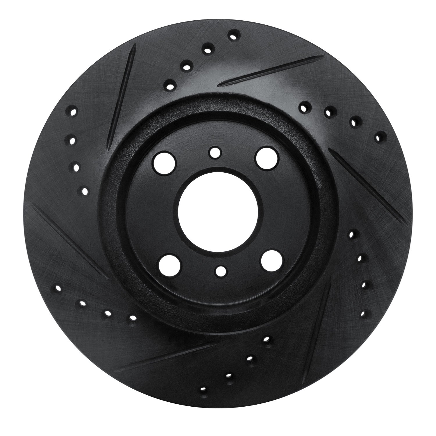 E-Line Drilled & Slotted Black Brake Rotor, 2000-2005 Lexus/Toyota/Scion, Position: Front Right