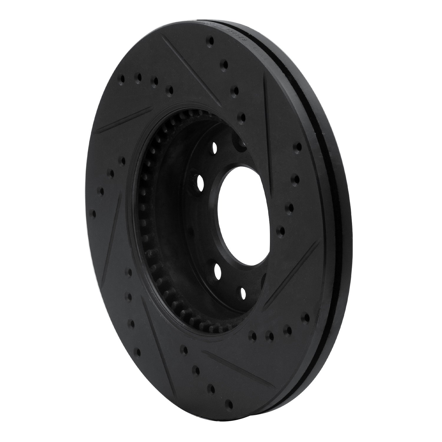 E-Line Drilled & Slotted Black Brake Rotor, 2003-2005 Ford/Lincoln/Mercury/Mazda, Position: Front Left