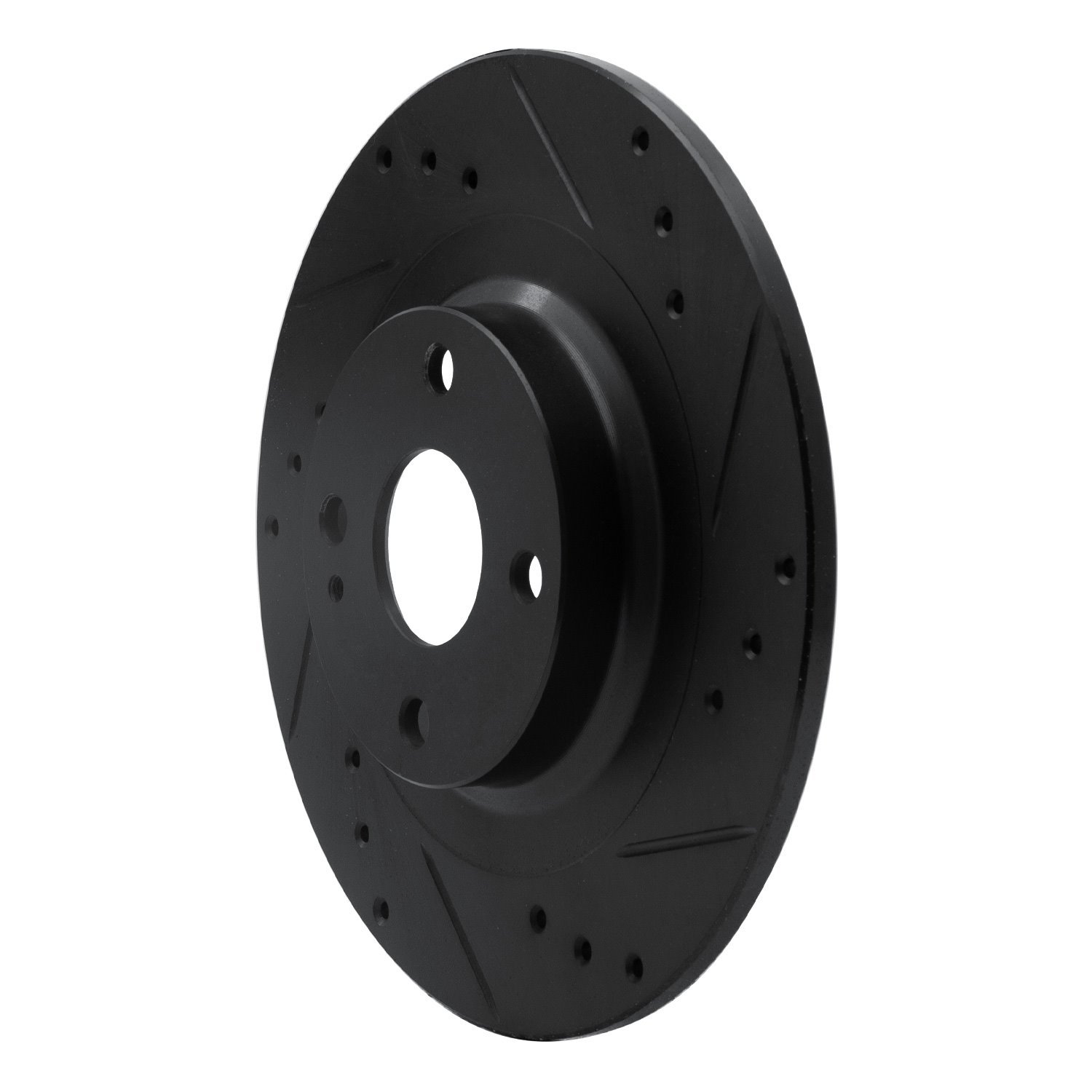 E-Line Drilled & Slotted Black Brake Rotor, Fits Select Fits Multiple Makes/Models, Position: Rear Right