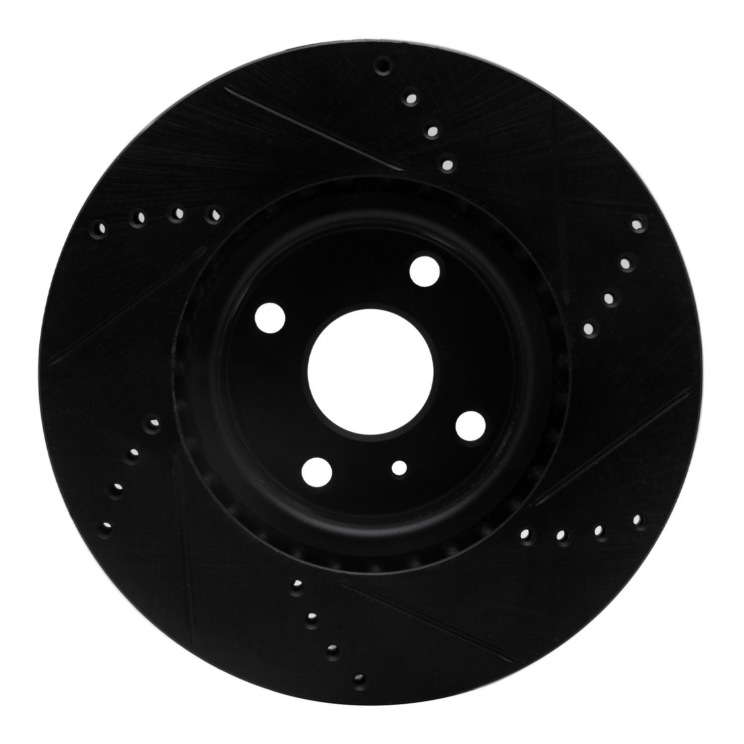 E-Line Drilled & Slotted Black Brake Rotor, Fits Select Fits Multiple Makes/Models, Position: Front Left