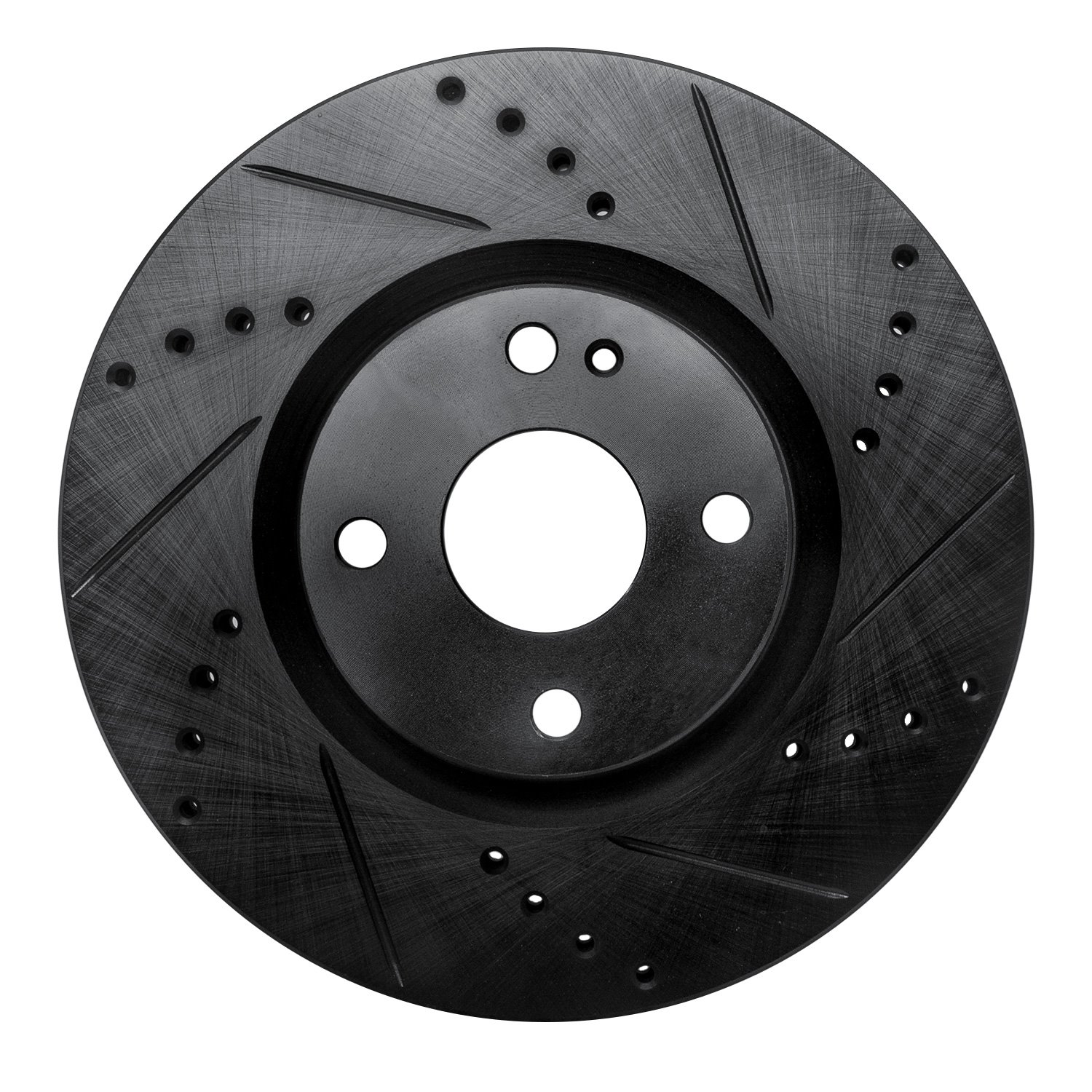 E-Line Drilled & Slotted Black Brake Rotor, Fits Select Fits Multiple Makes/Models, Position: Front Right