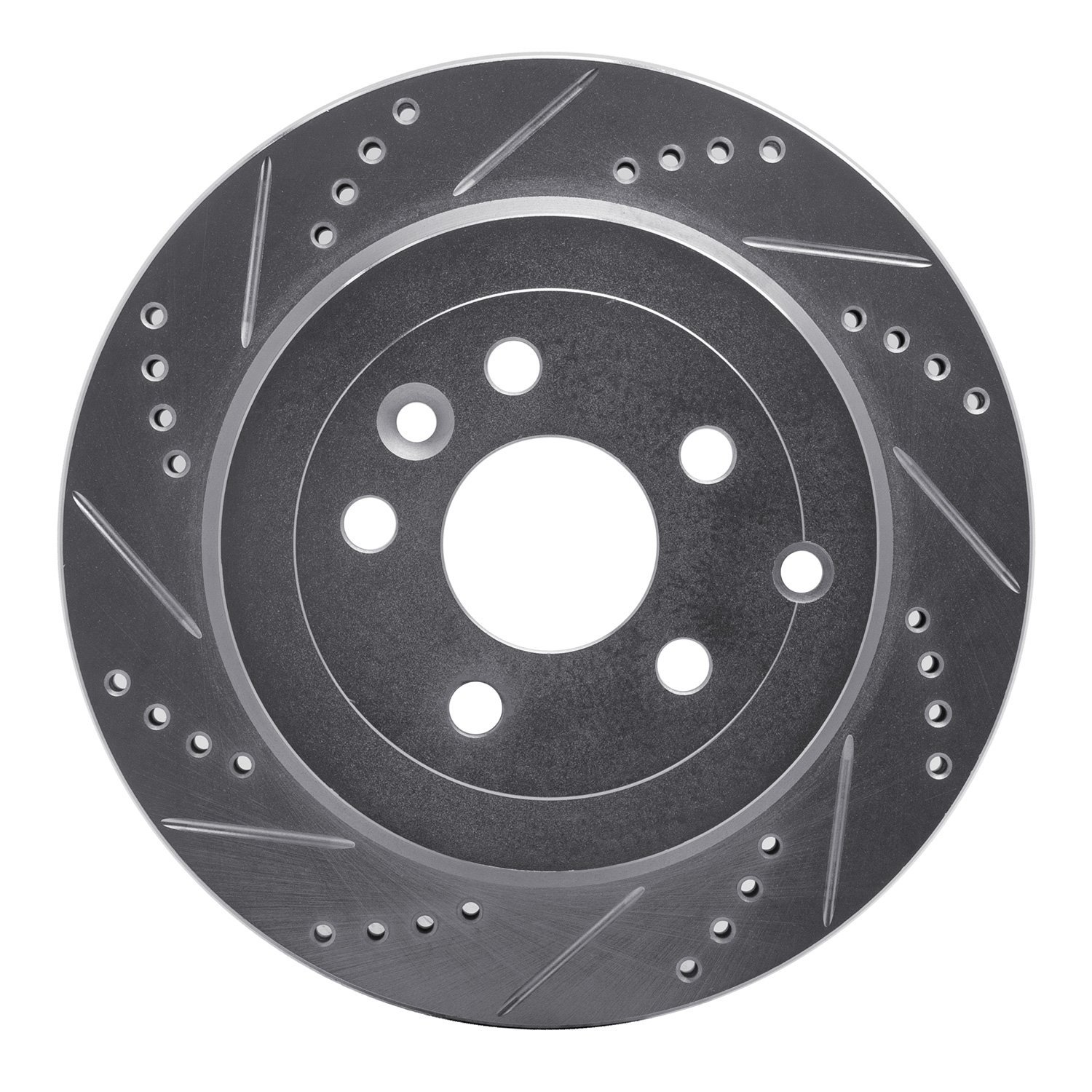 E-Line Drilled & Slotted Silver Brake Rotor, 2008-2012