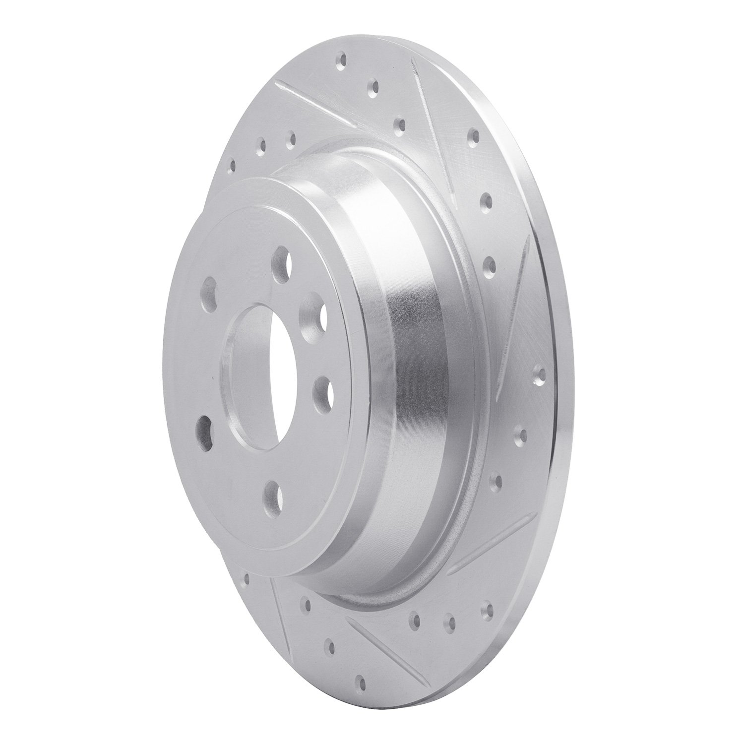 E-Line Drilled & Slotted Silver Brake Rotor, 2013-2015