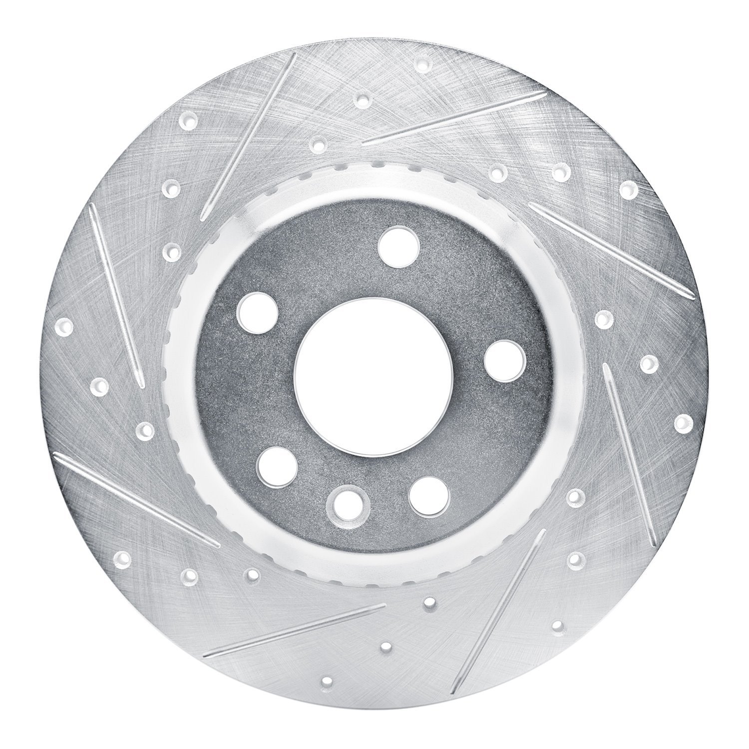 E-Line Drilled & Slotted Silver Brake Rotor, 2020-2020 Land Rover, Position: Rear Left