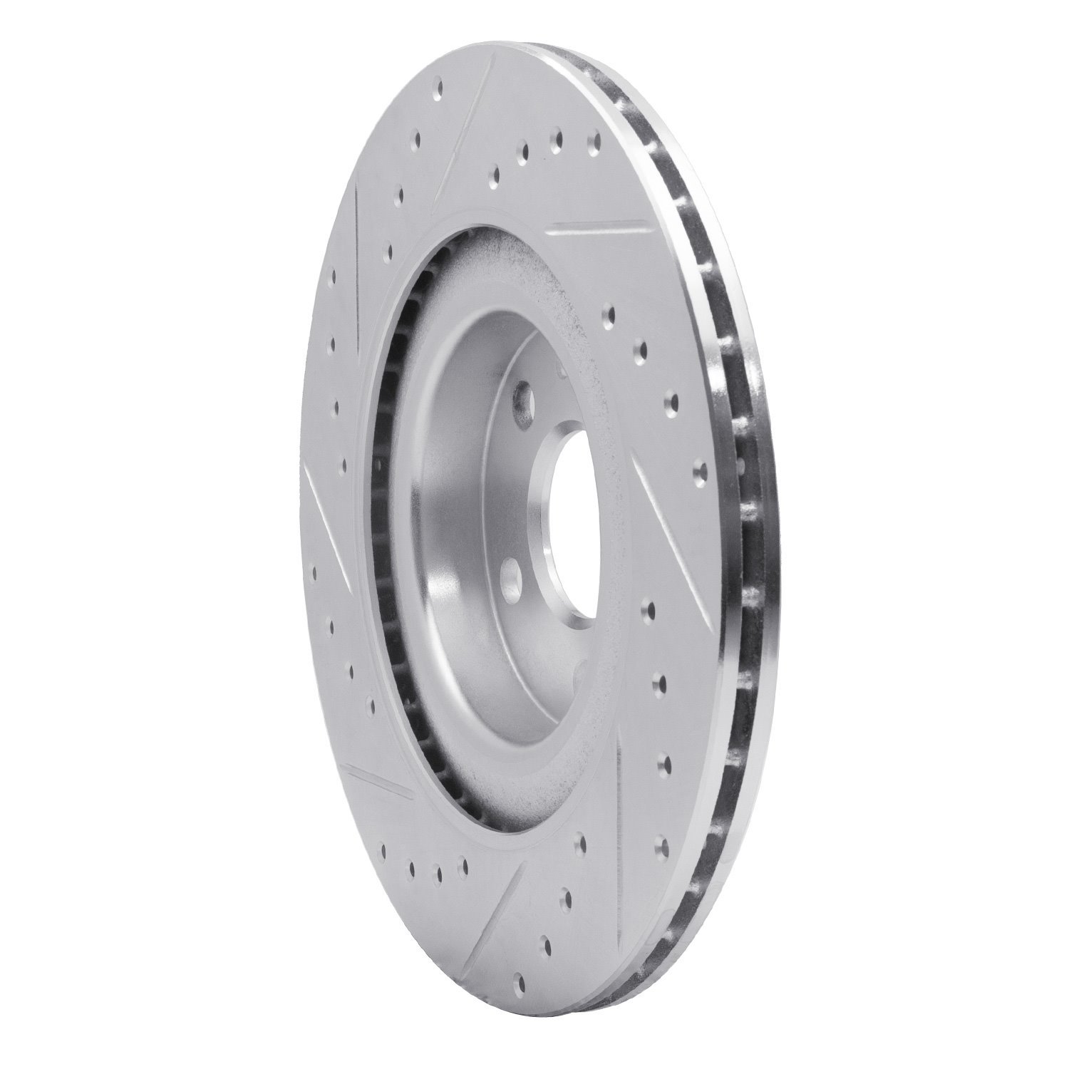 E-Line Drilled & Slotted Silver Brake Rotor, Fits Select Volvo, Position: Rear Right