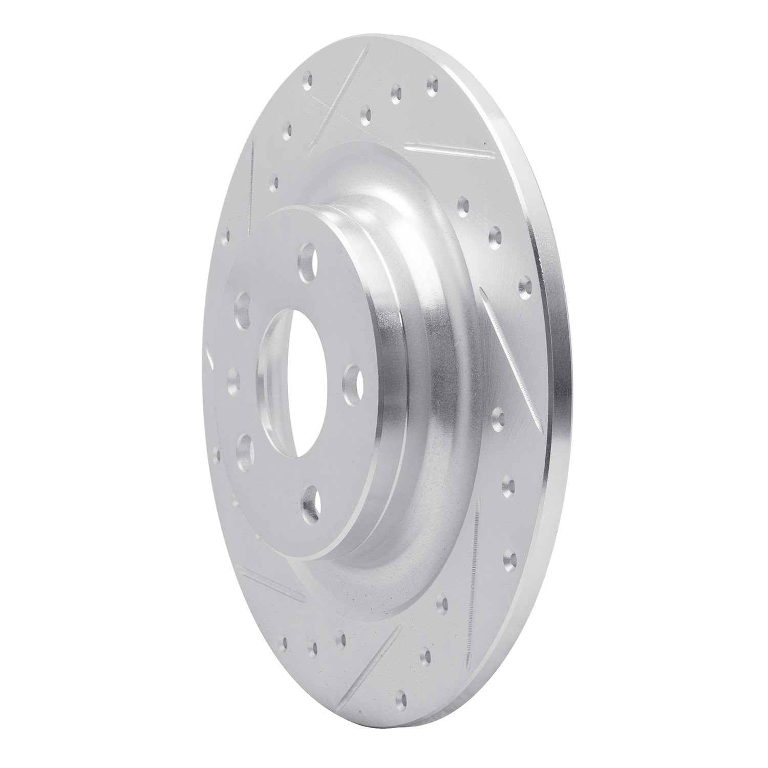 E-Line Drilled & Slotted Silver Brake Rotor, Fits Select Volvo, Position: Rear Left