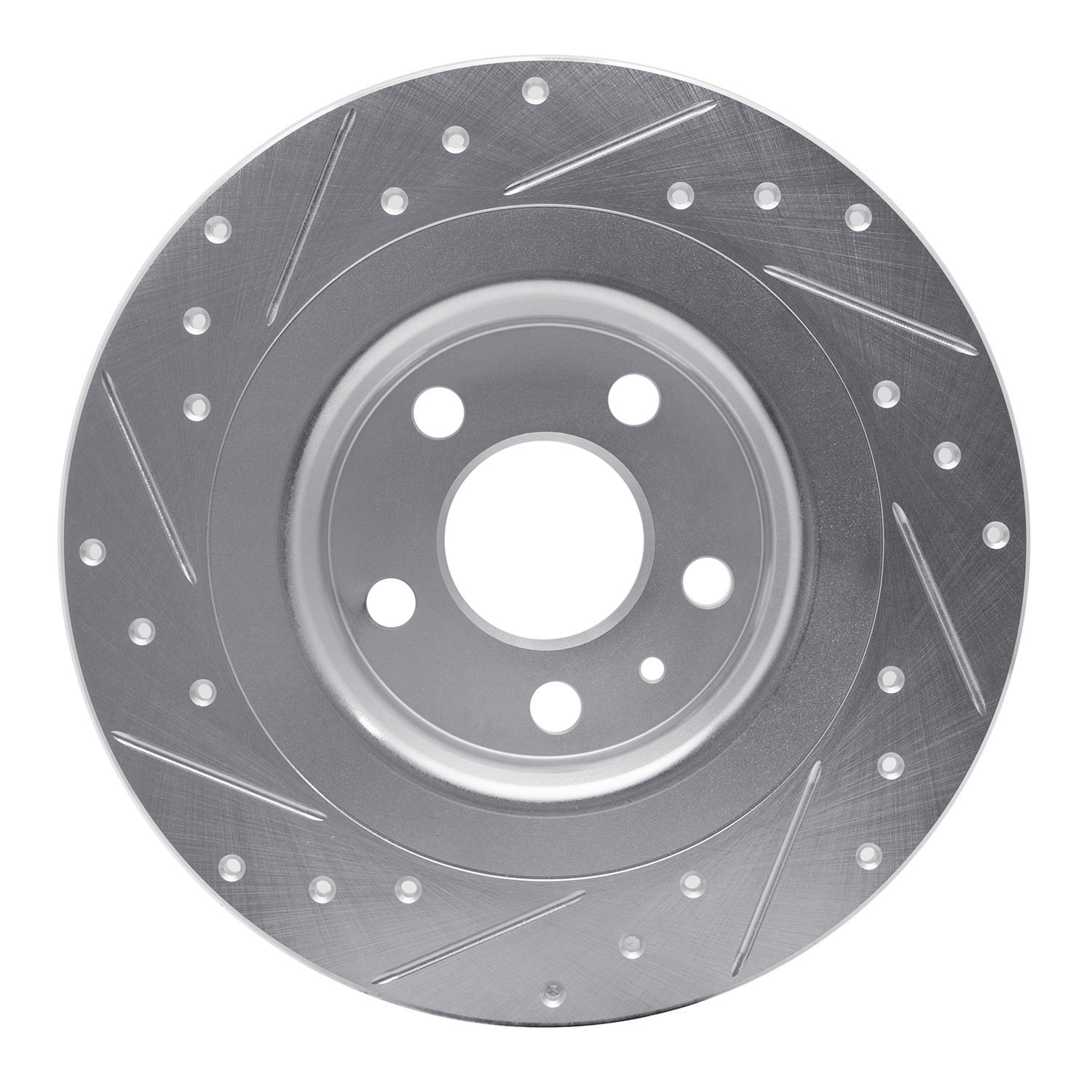 E-Line Drilled & Slotted Silver Brake Rotor, Fits Select Volvo, Position: Rear Right