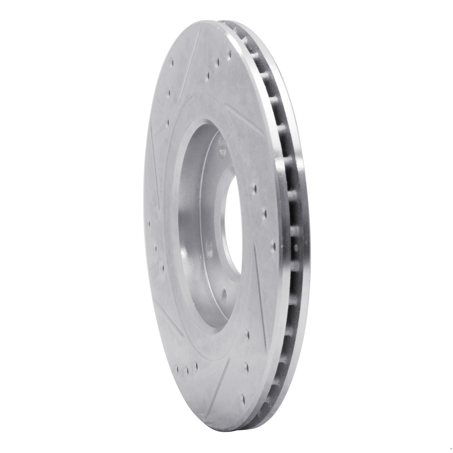E-Line Drilled & Slotted Silver Brake Rotor, 1989-1991