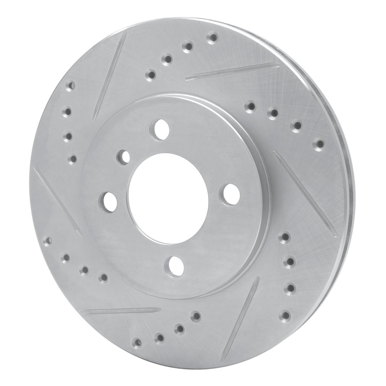 E-Line Drilled & Slotted Silver Brake Rotor, 1984-1991