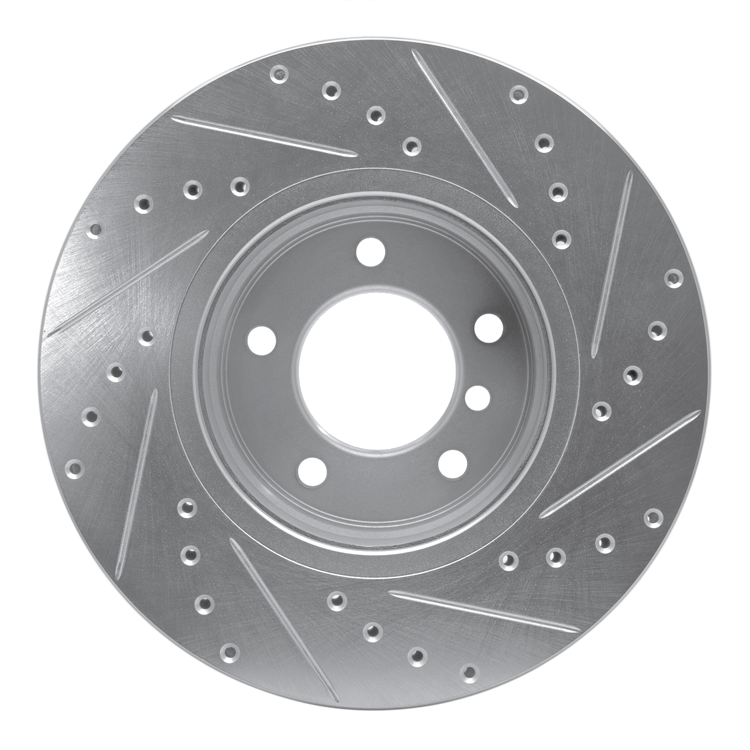 E-Line Drilled & Slotted Silver Brake Rotor, 2004-2010