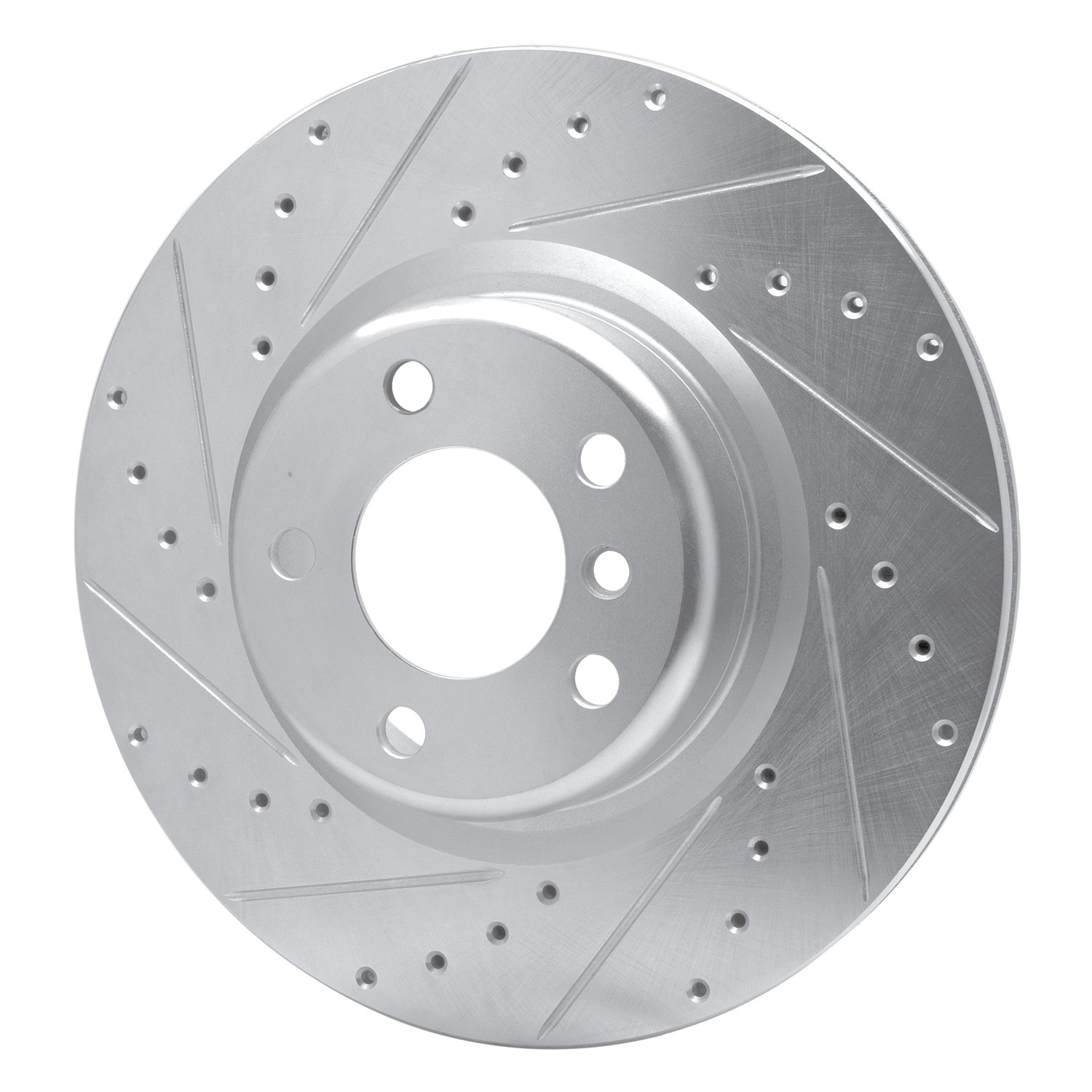 E-Line Drilled & Slotted Silver Brake Rotor, 2012-2020