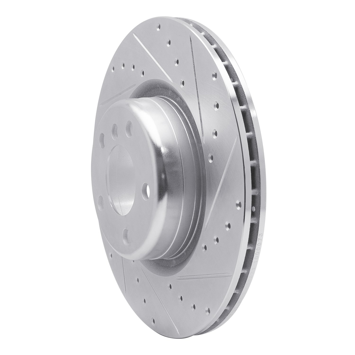 E-Line Drilled & Slotted Silver Brake Rotor, 2012-2020