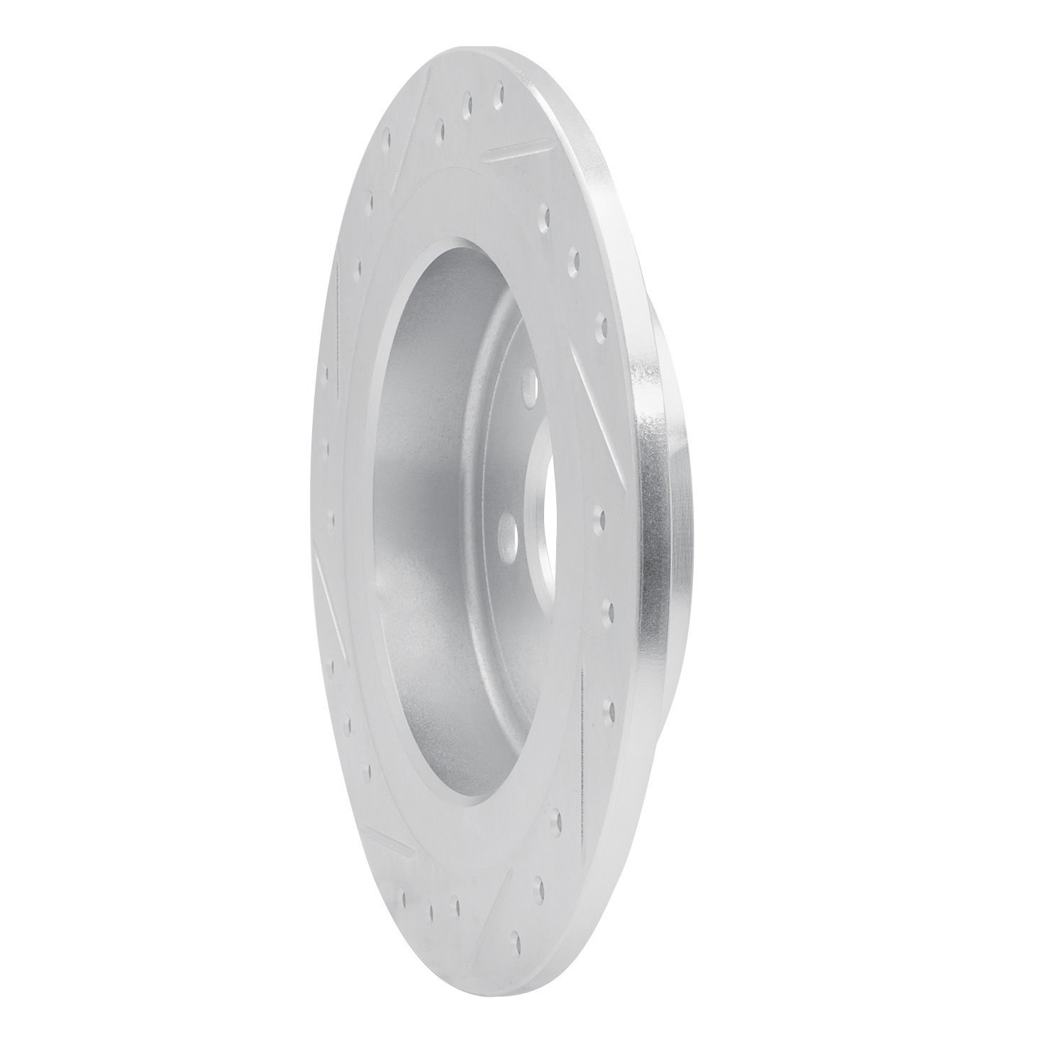 E-Line Drilled & Slotted Silver Brake Rotor, 2009-2014