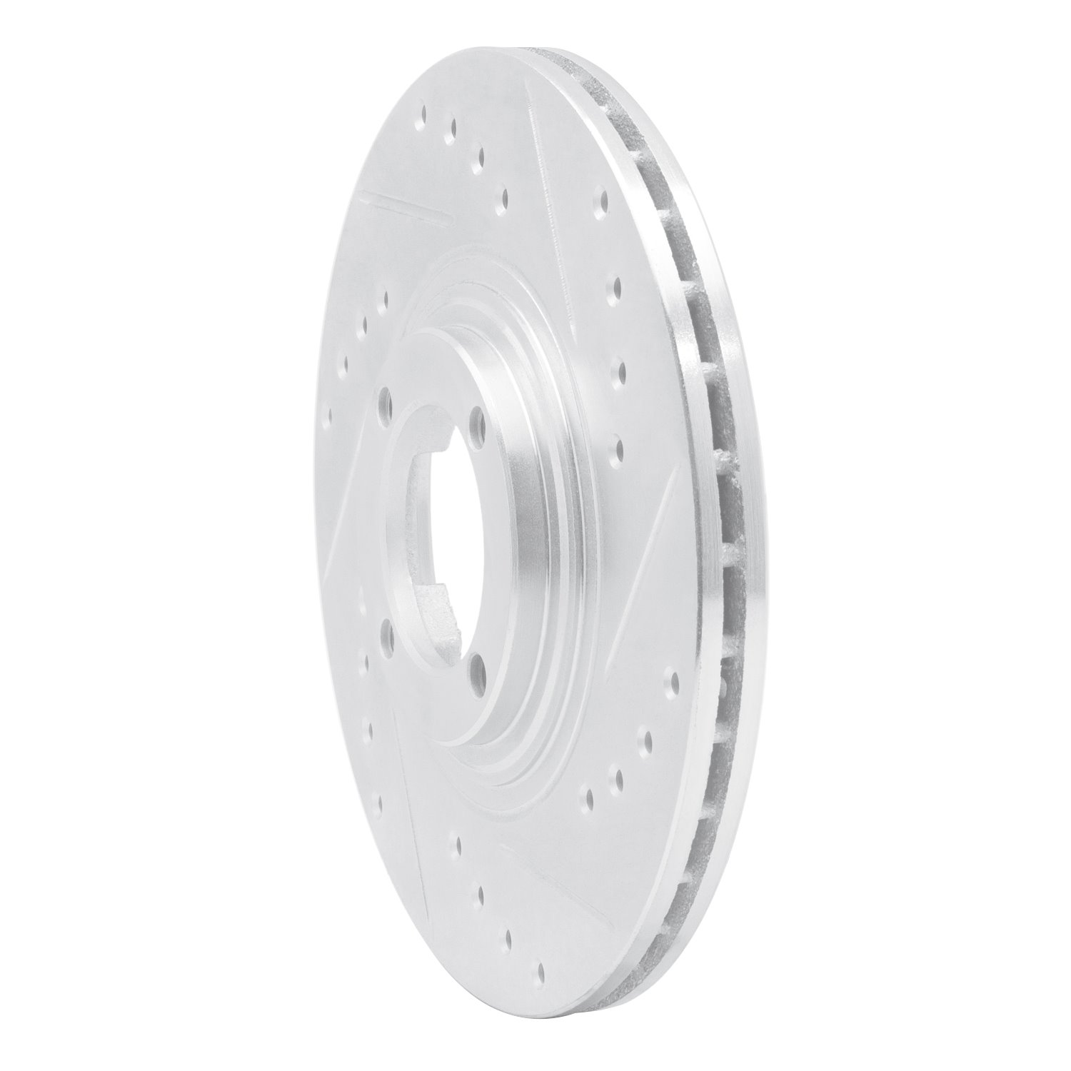 E-Line Drilled & Slotted Silver Brake Rotor, 1983-1990