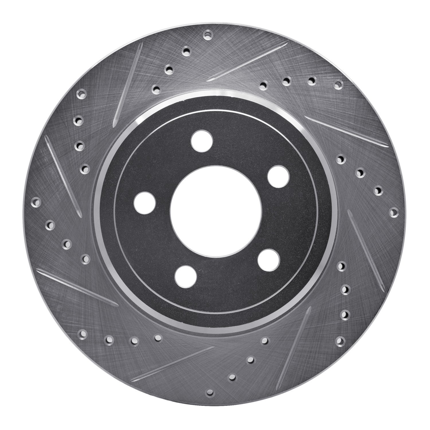 E-Line Drilled & Slotted Silver Brake Rotor, Fits Select Mopar, Position: Rear Left