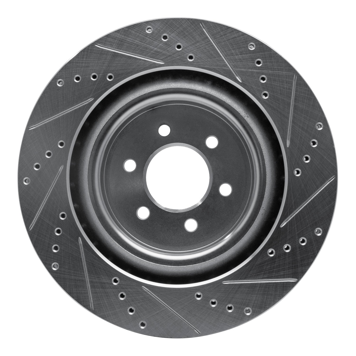 E-Line Drilled & Slotted Silver Brake Rotor, 2003-2017