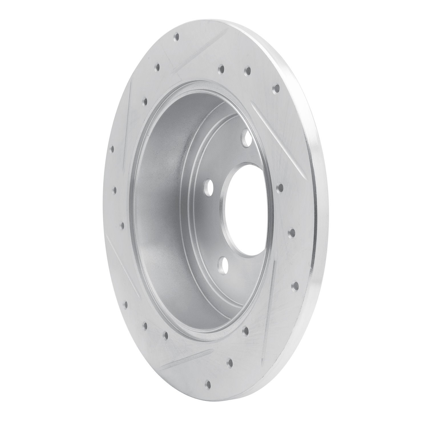 E-Line Drilled & Slotted Silver Brake Rotor, 1997-2007