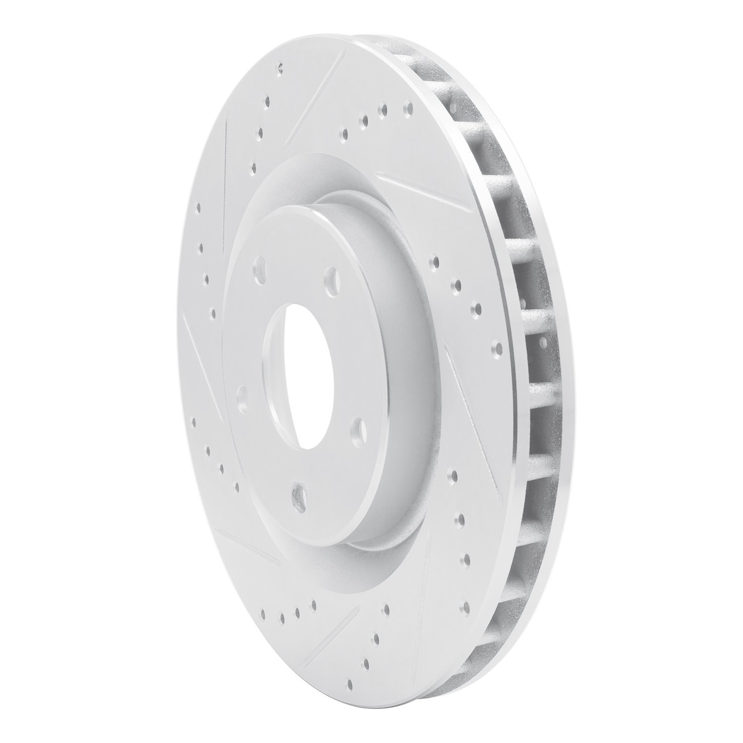 E-Line Drilled & Slotted Silver Brake Rotor, 2005-2013